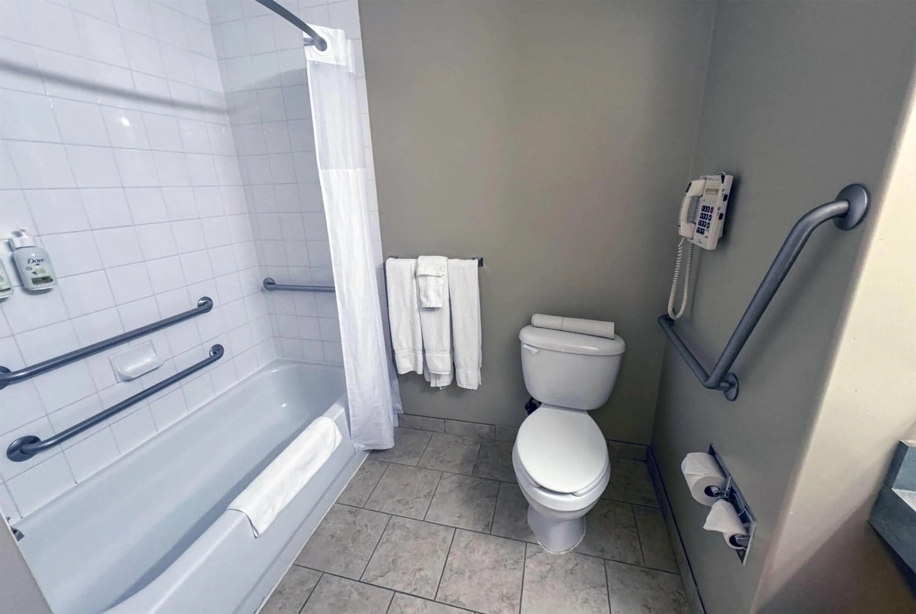 Bathroom in Super 8 by Wyndham Edmonton South