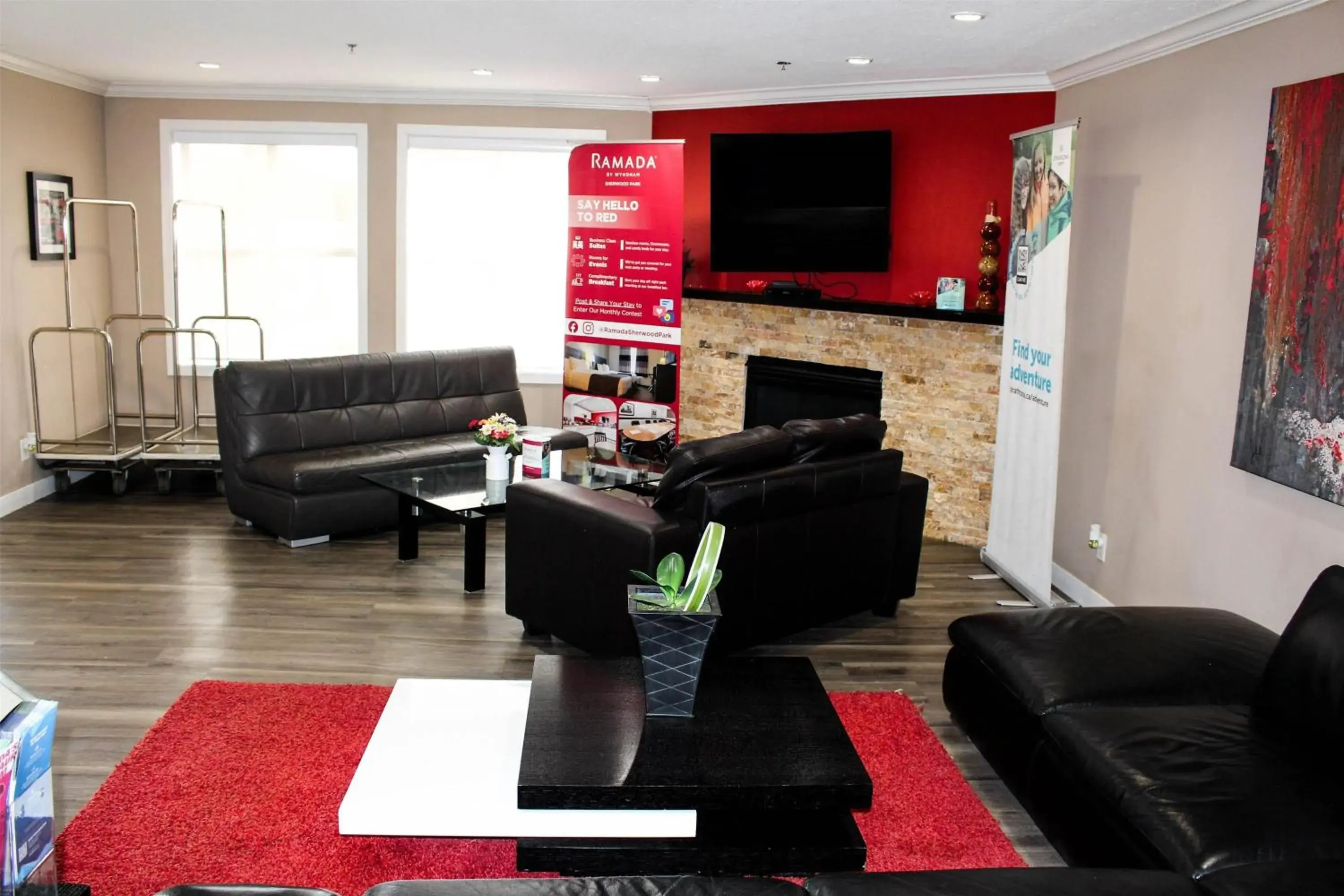 Lobby or reception in Ramada by Wyndham Sherwood Park Lobby or reception in Ramada by Wyndham Sherwood Park