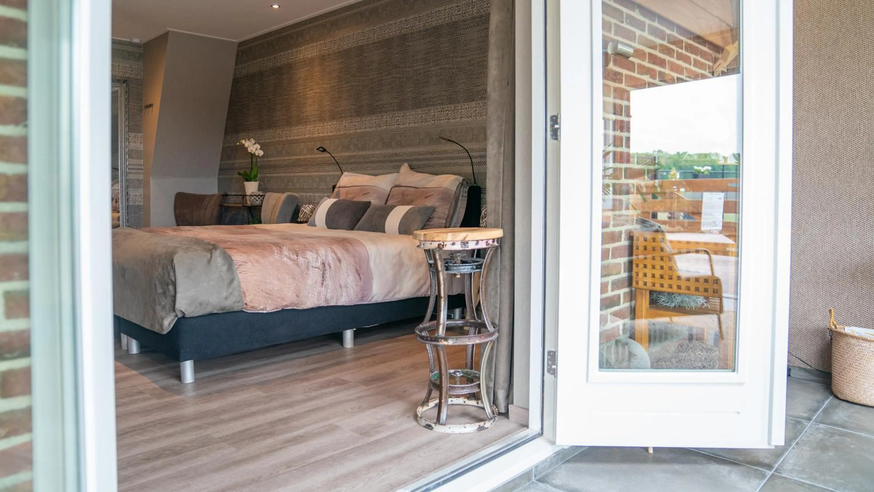 Bed in B&B Hertenhoef, Fluitenberg (Hoogeveen)