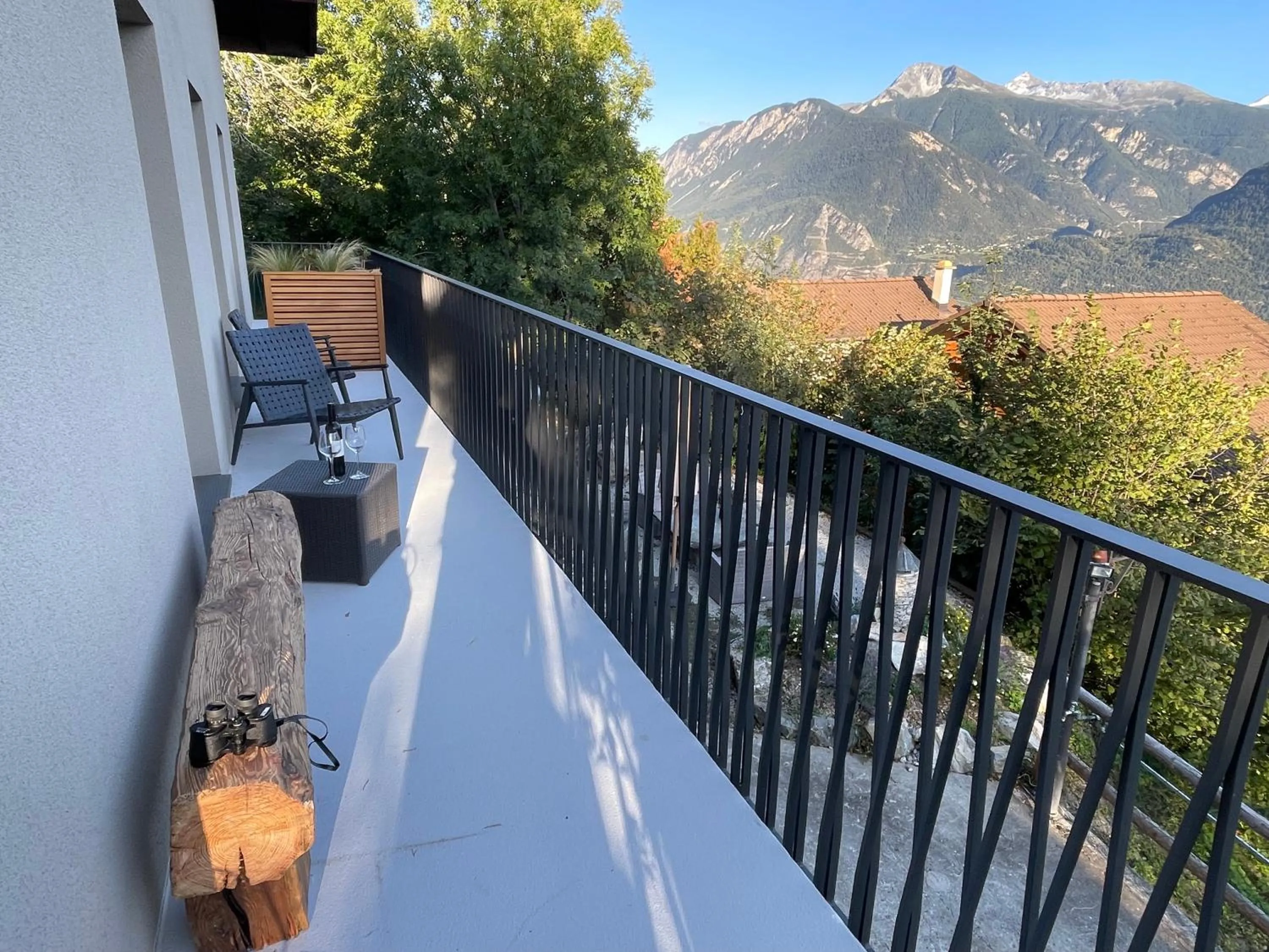 Balcony/Terrace in B&B La Forge de Diogne - luxury and cosy alpine lodge