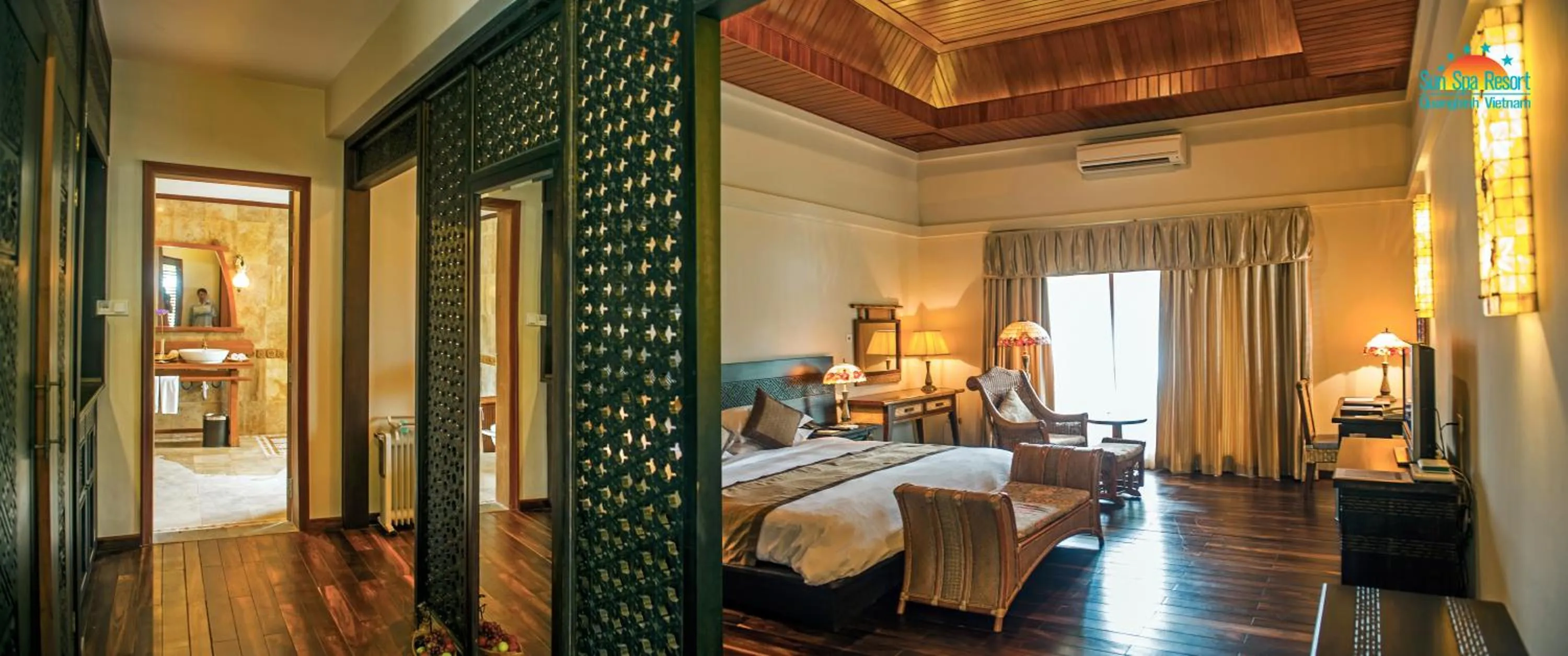 Living room, Bed in Sun Spa Resort & Villa