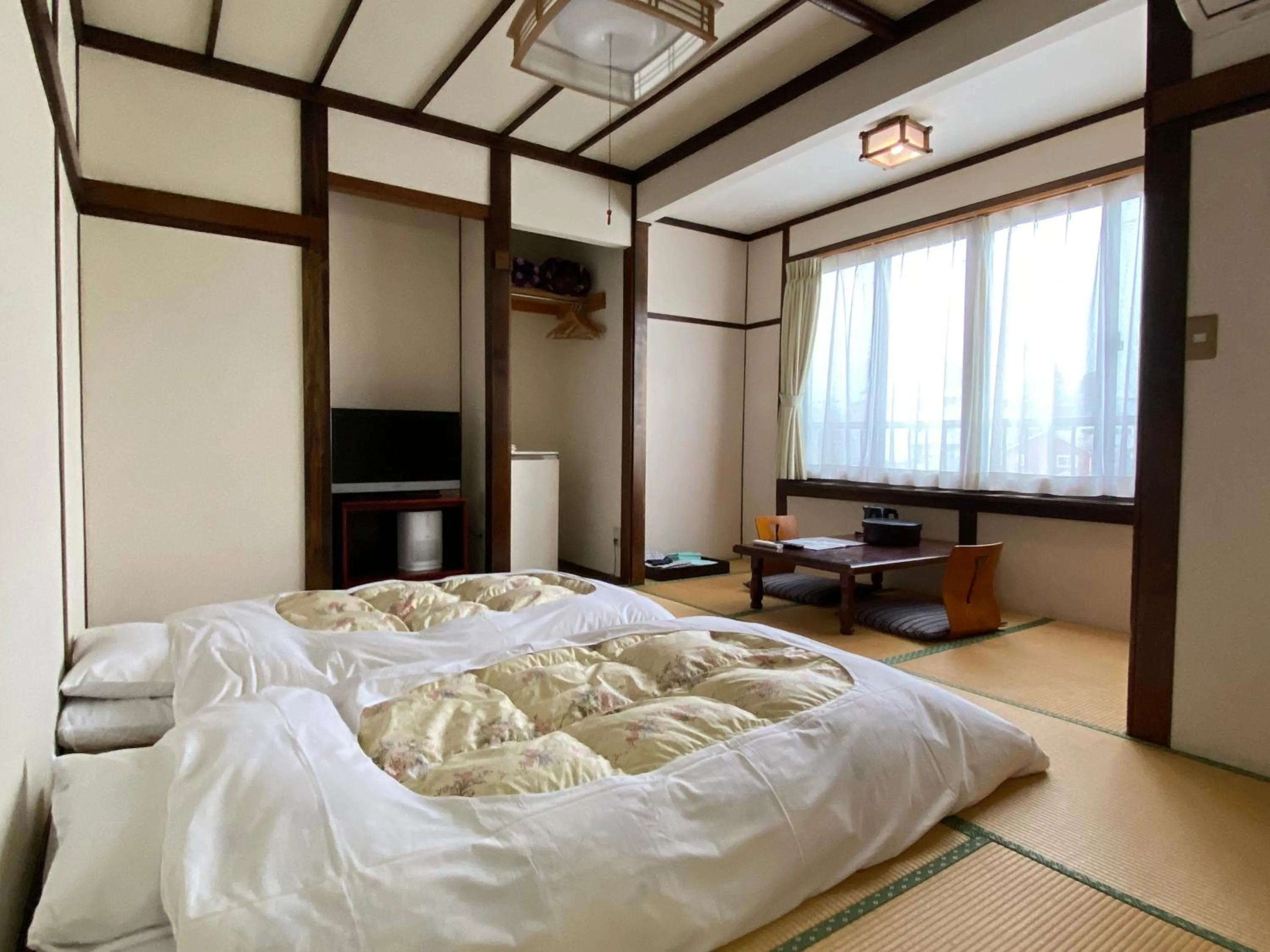 Bed in Ryokan Seifuso