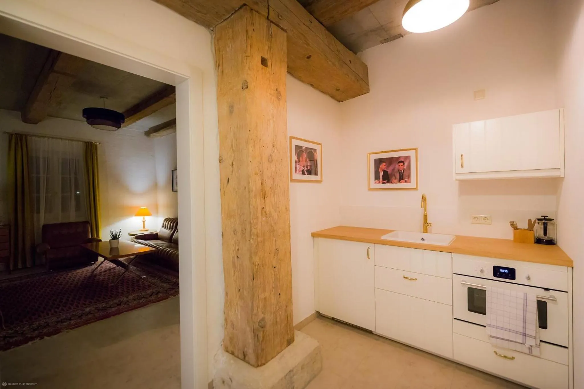 Kitchen or kitchenette, Bed in Hotel Luis Stadl