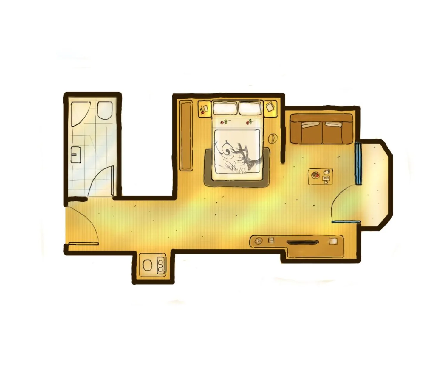 Photo of the whole room in Hotel Central