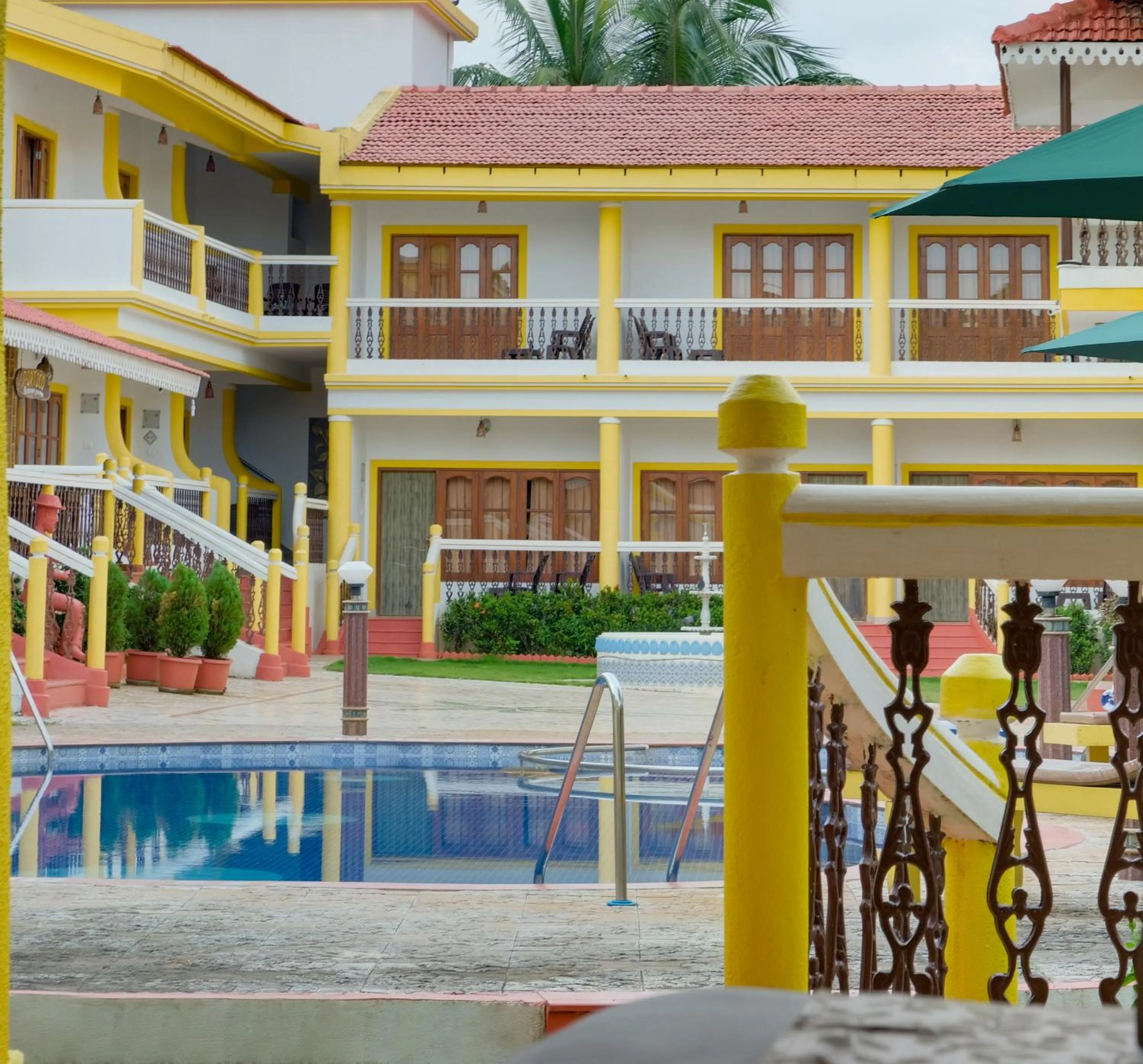 Pool view in Spazio Leisure Resort, Goa