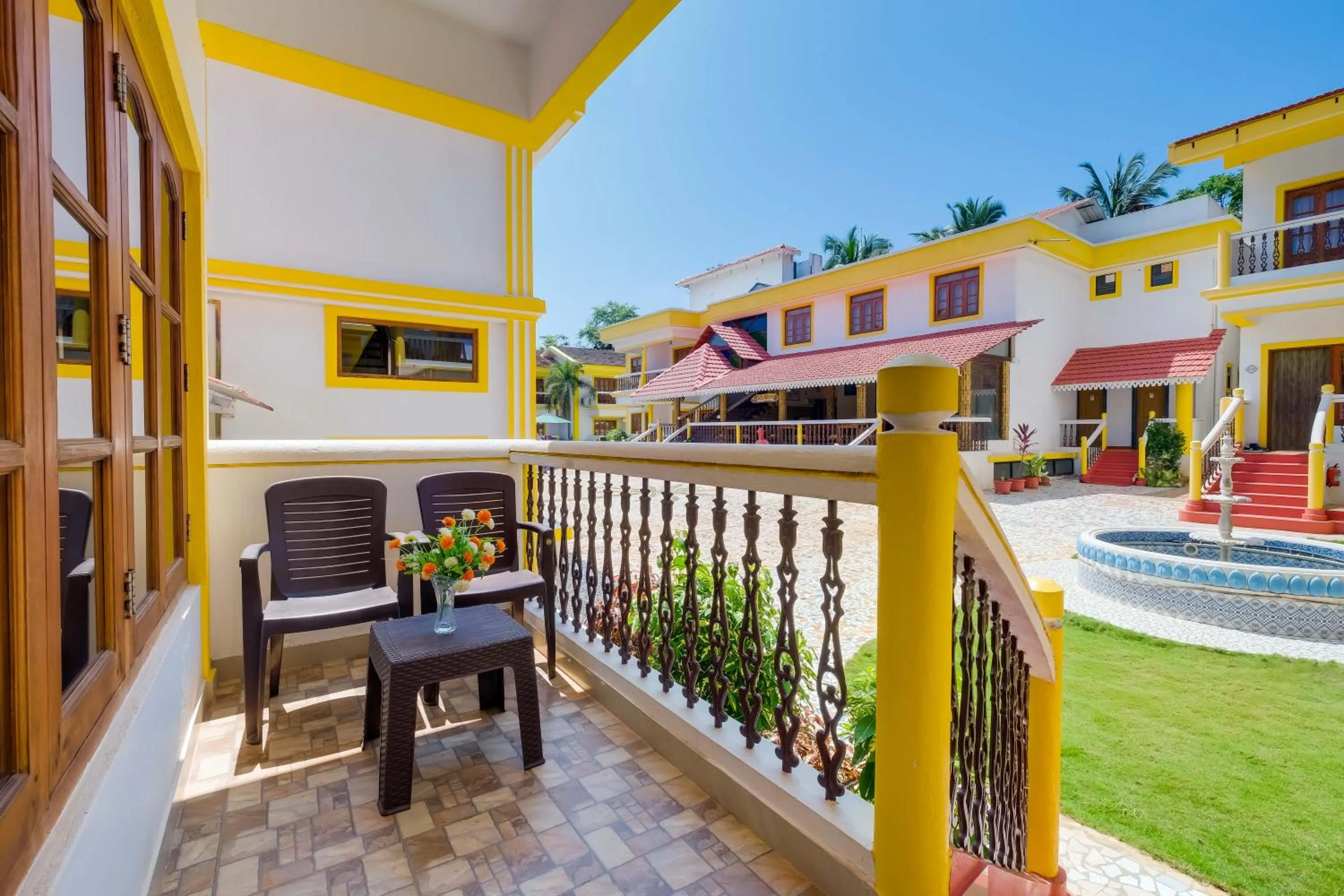Balcony/Terrace in Spazio Leisure Resort, Goa