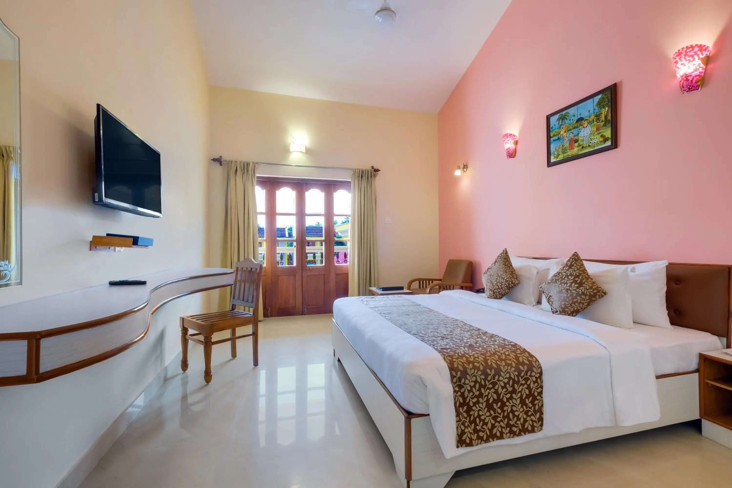 Bed in Spazio Leisure Resort, Goa
