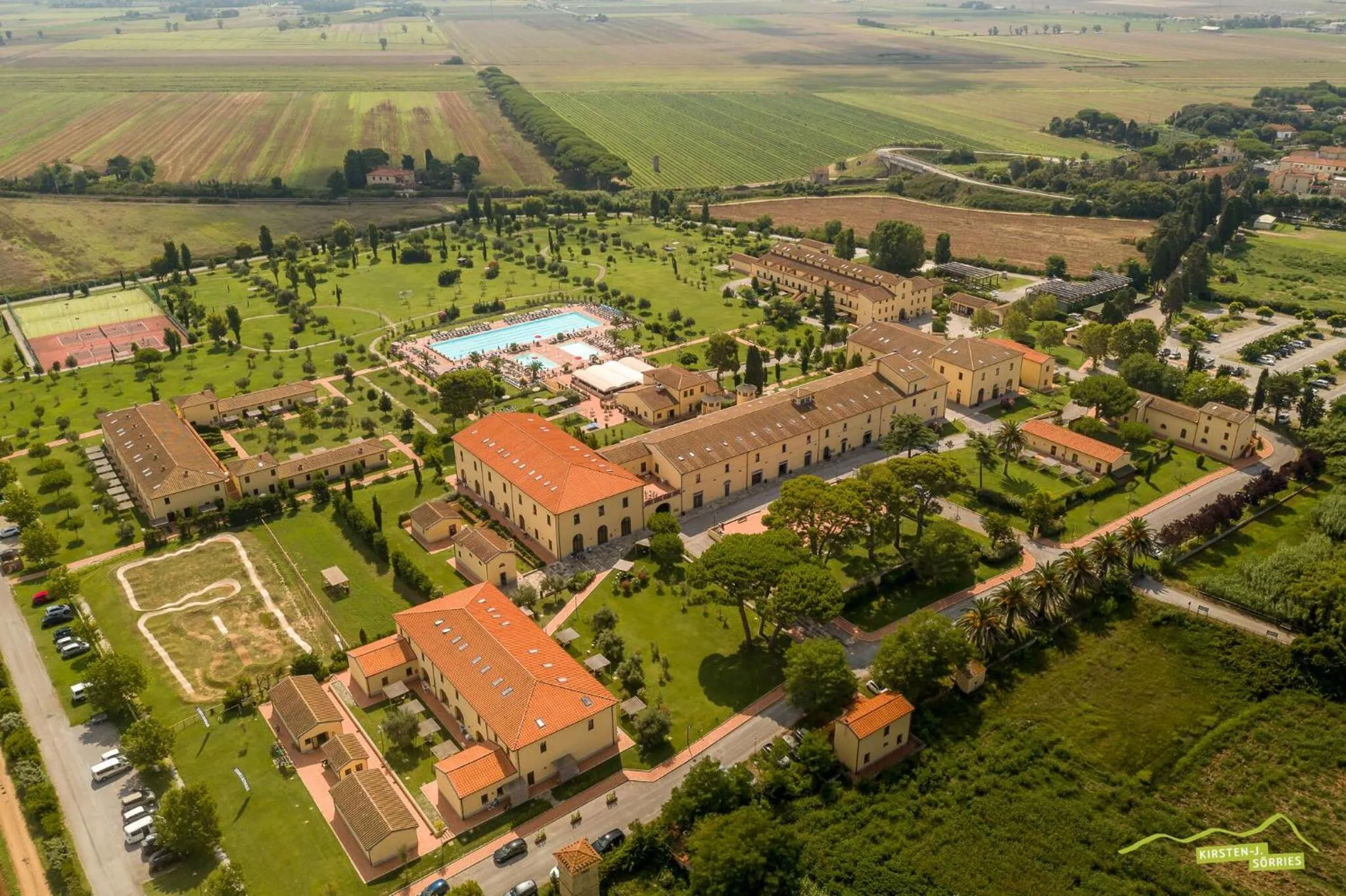 Bird's eye view in Poggio all'Agnello Sport & Family Holidays