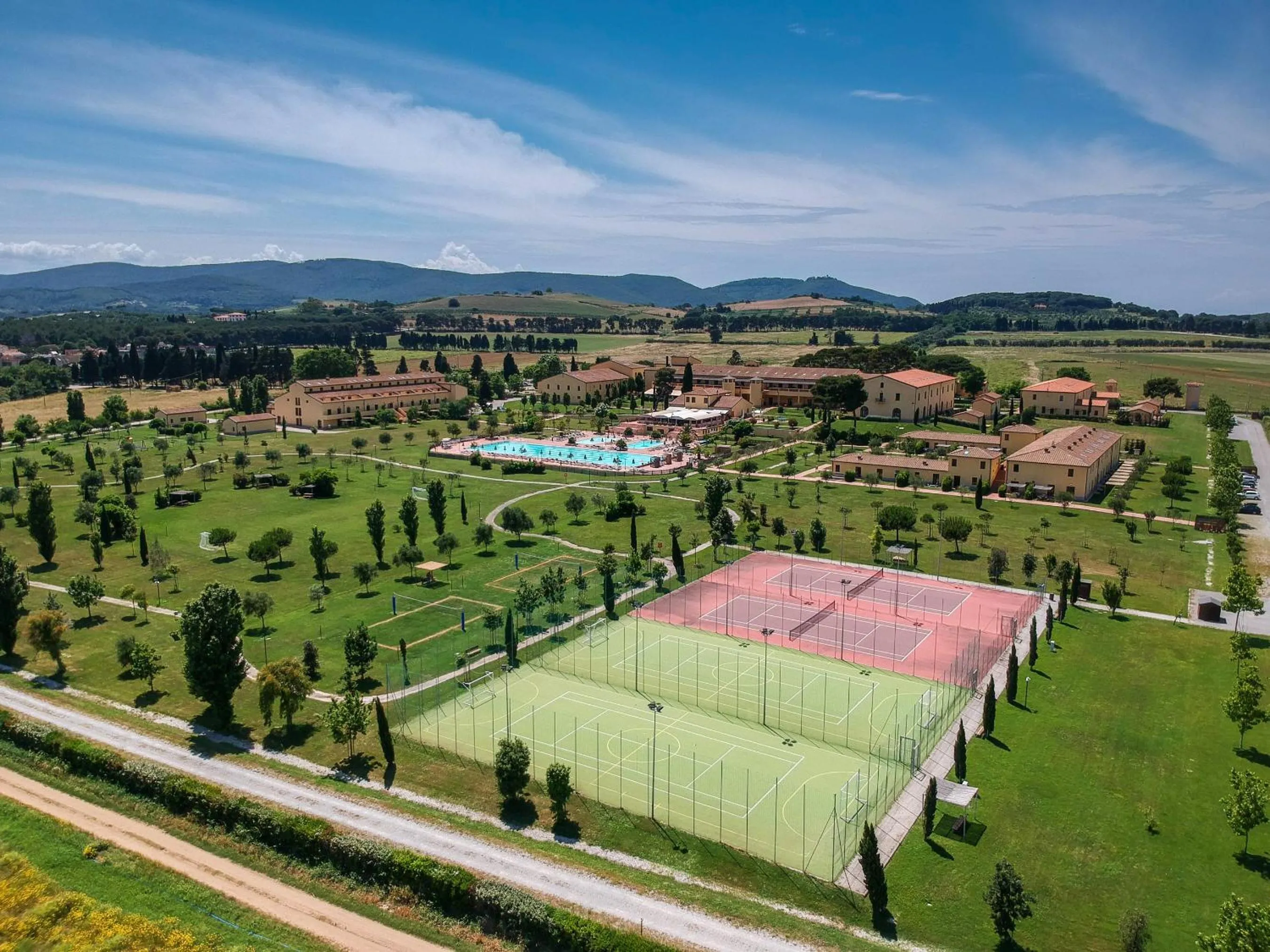 Bird's eye view in Poggio all'Agnello Sport & Family Holidays