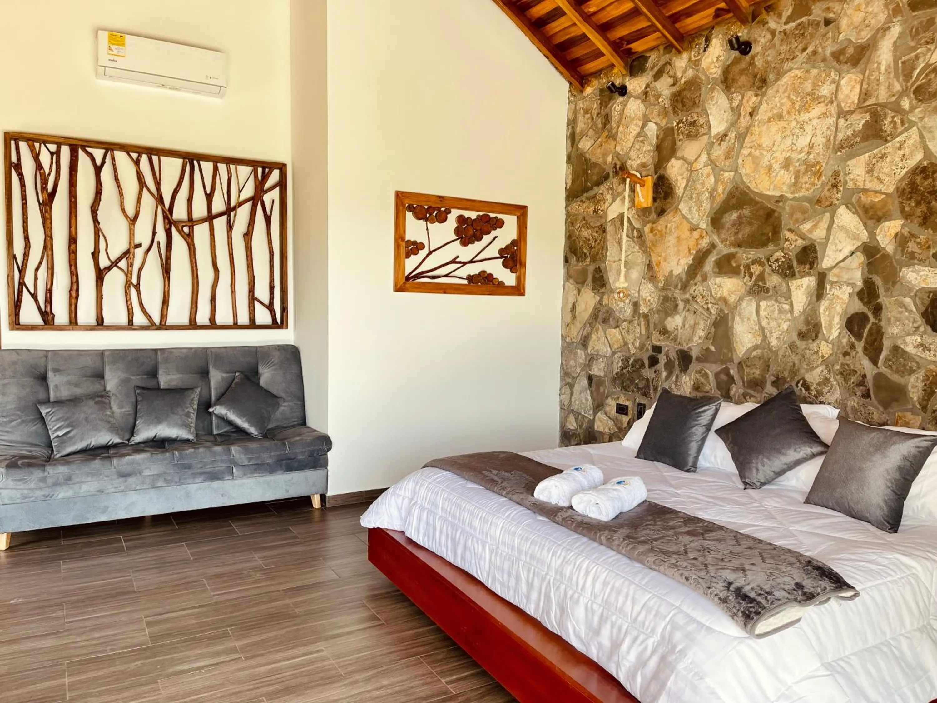 Bed in Hotel Campestre Palmas del Zamorano