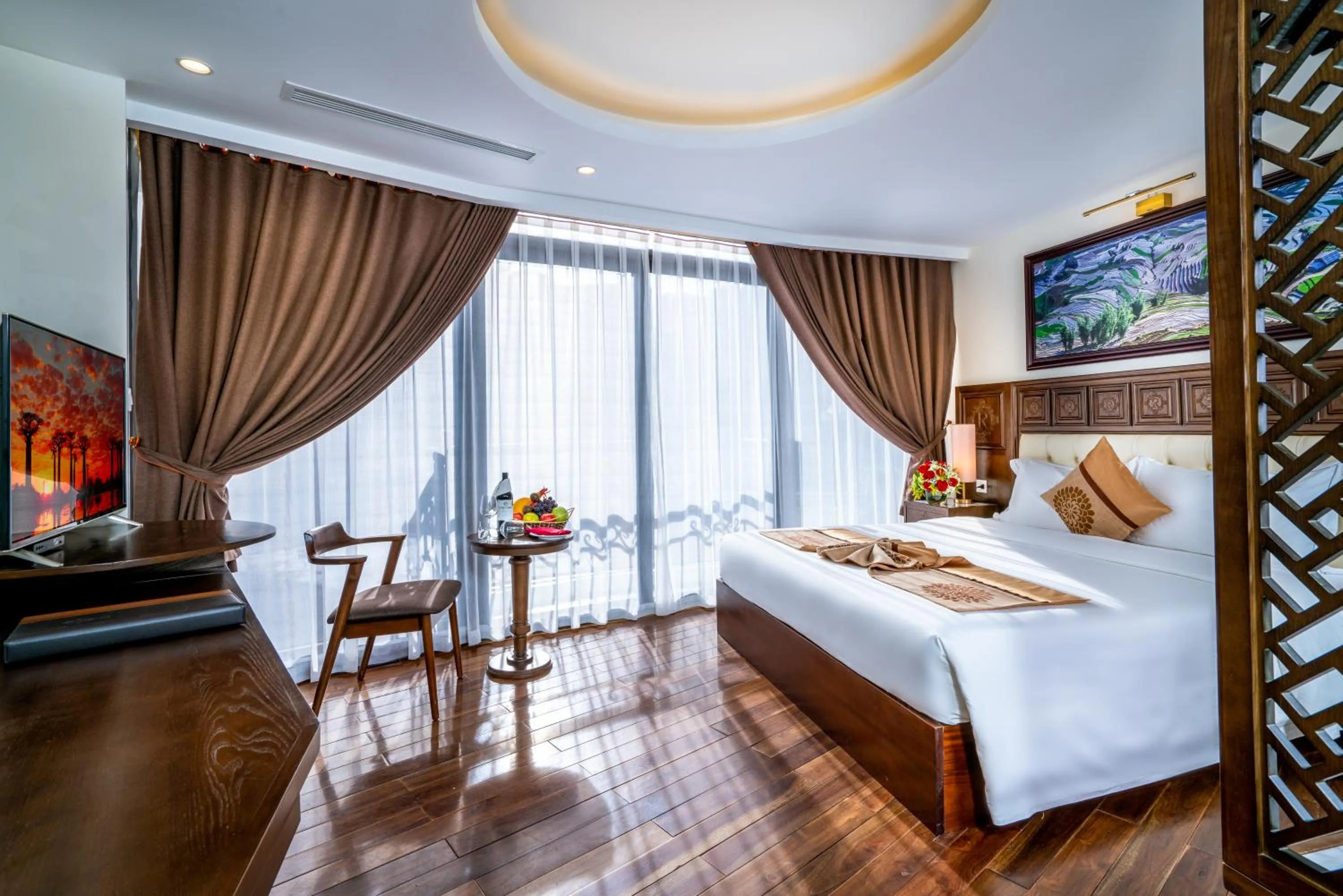 TV and multimedia, Bed in Sapa Relax Hotel & Spa