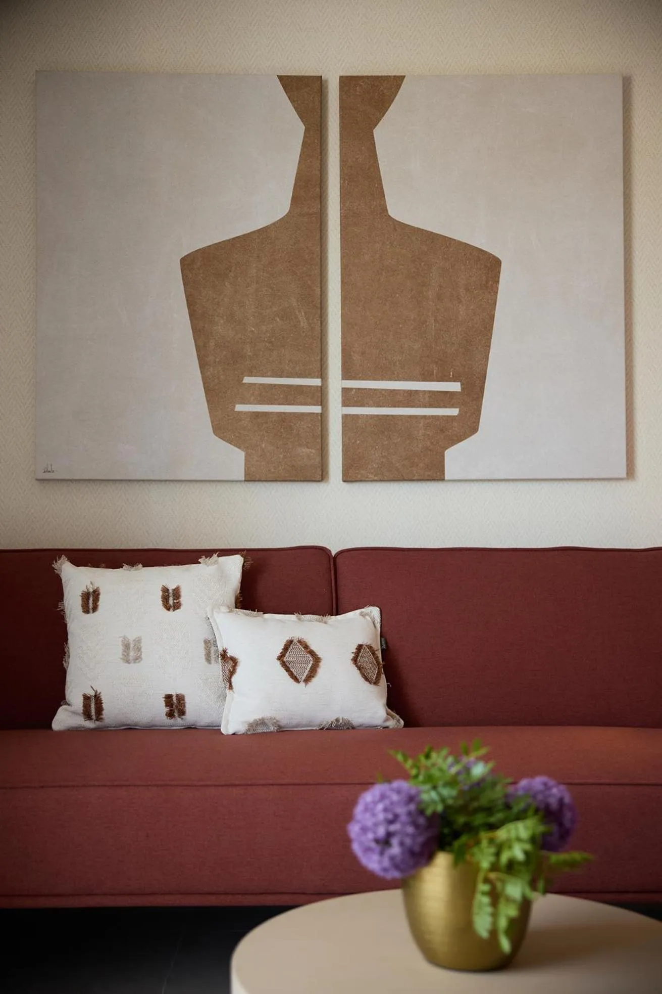 Living room in Golden Milos Beach Ηouse by Domotel