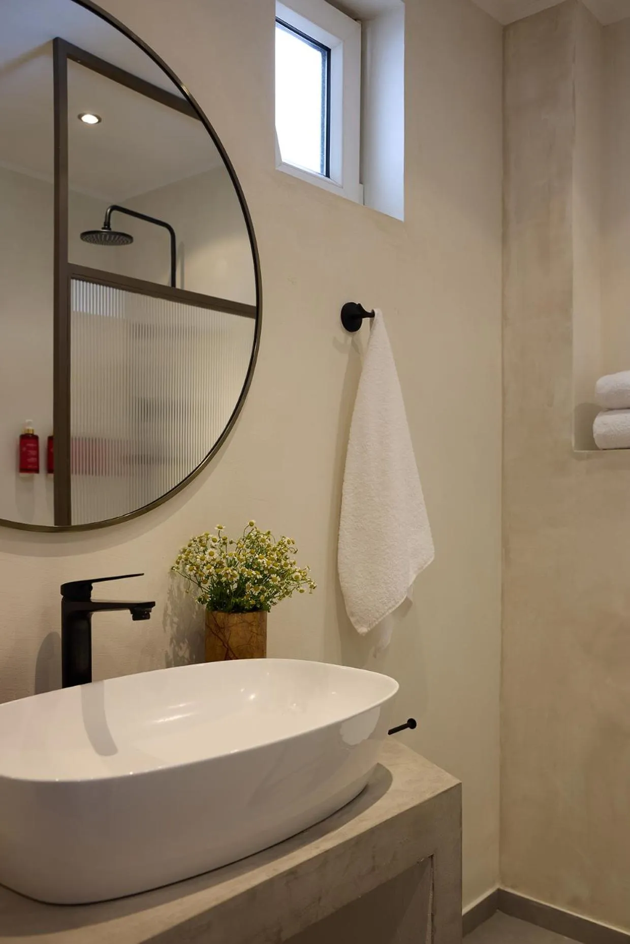 Bathroom in Golden Milos Beach Ηouse by Domotel