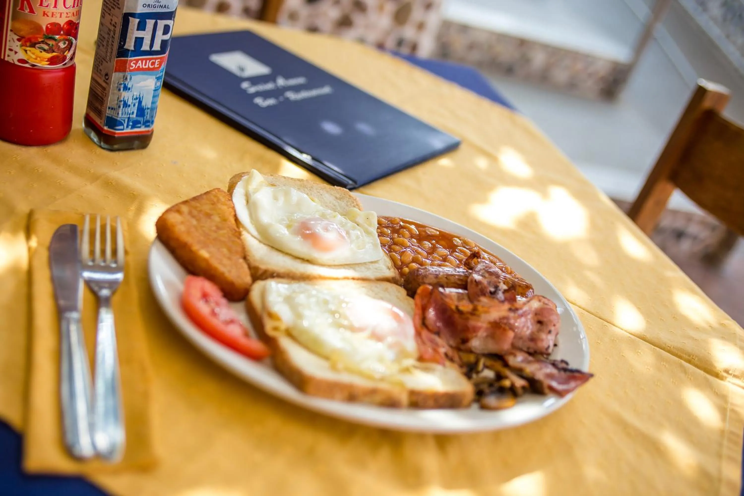 Food close-up in Saint Amon Hotel