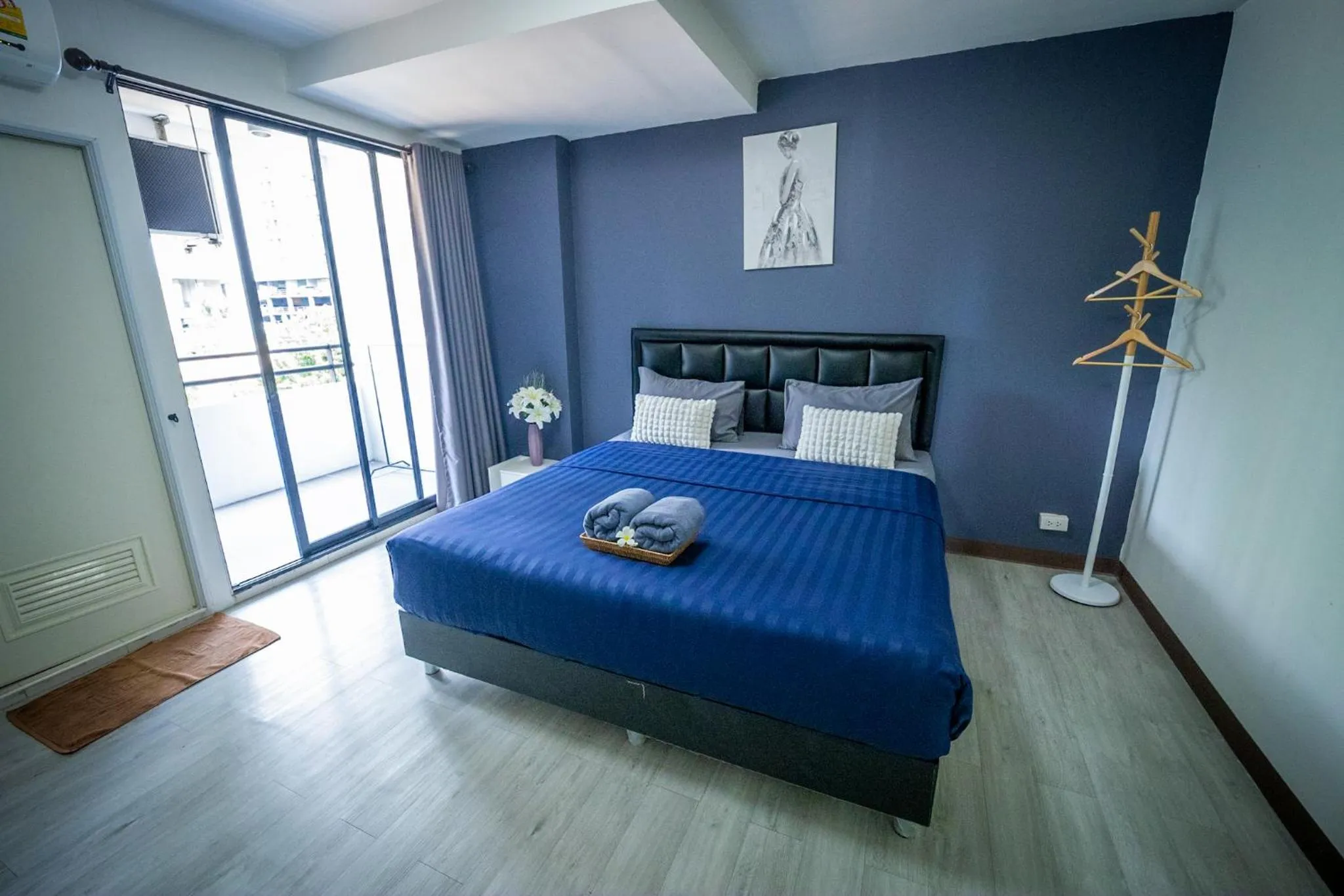 Bed in Baansuay Rattanathibet Apartment