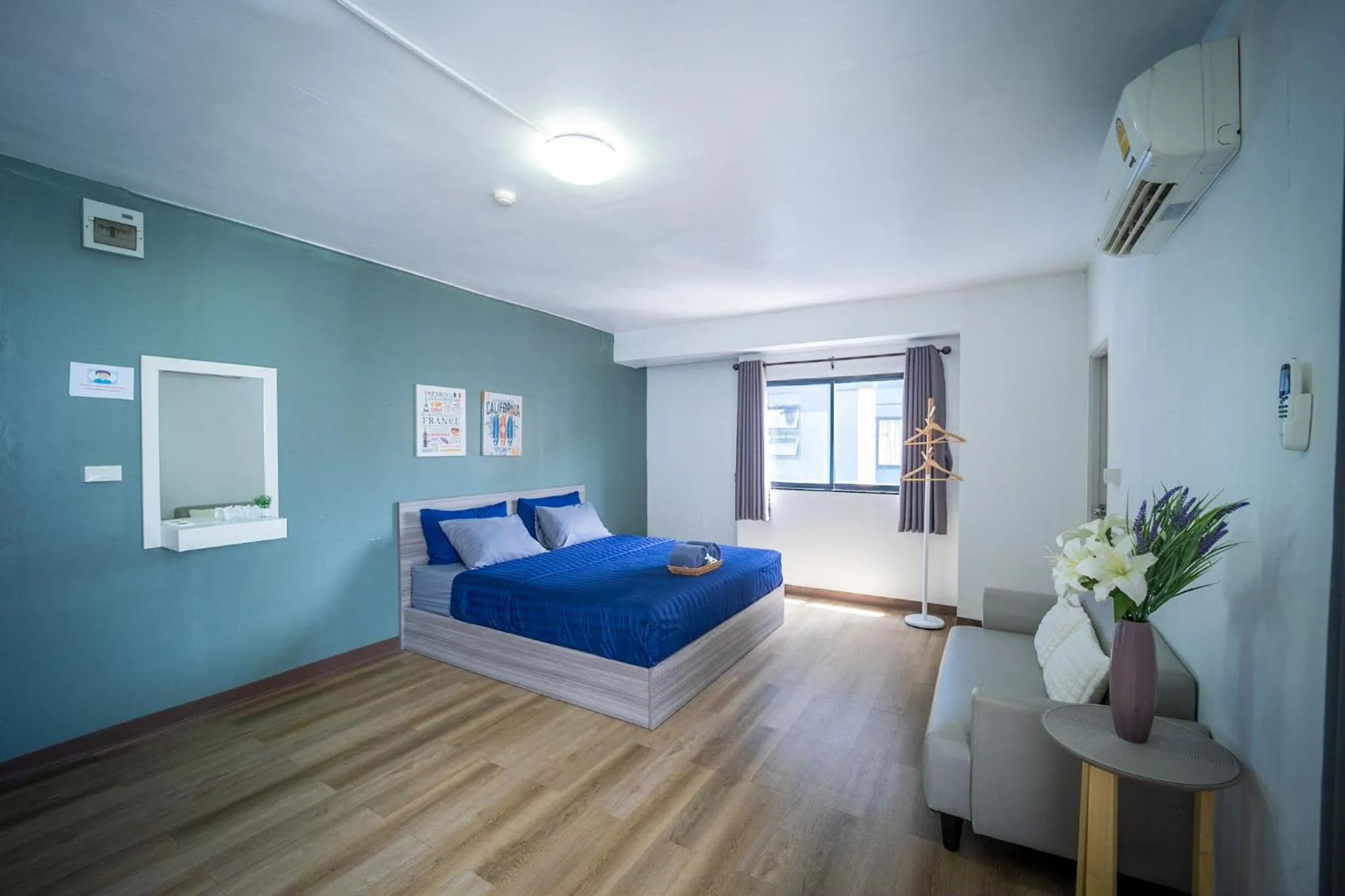 Bed in Baansuay Rattanathibet Apartment