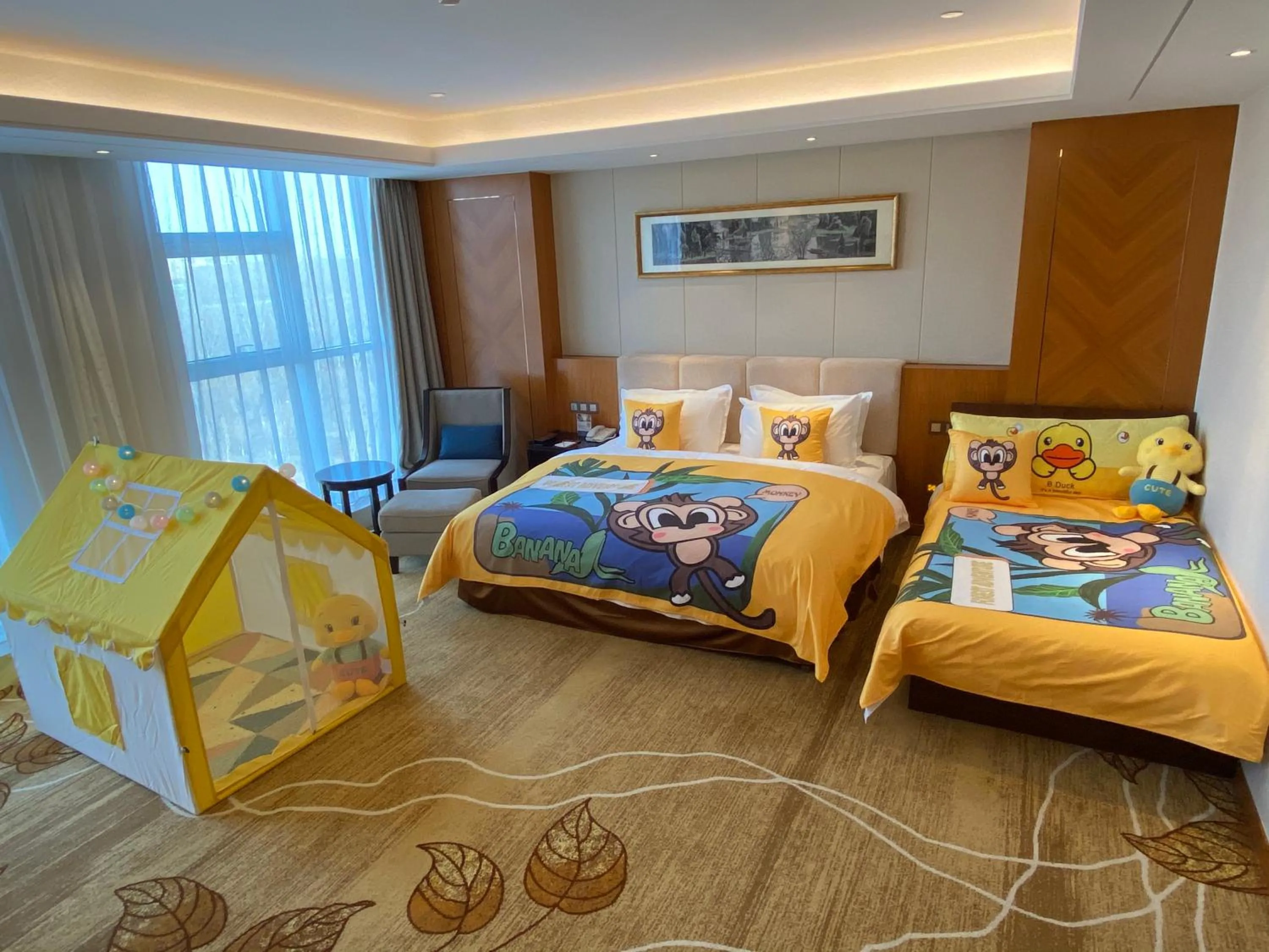 Bed in Metropolo Jinjiang Yongqing Daxing International Airport Hotel