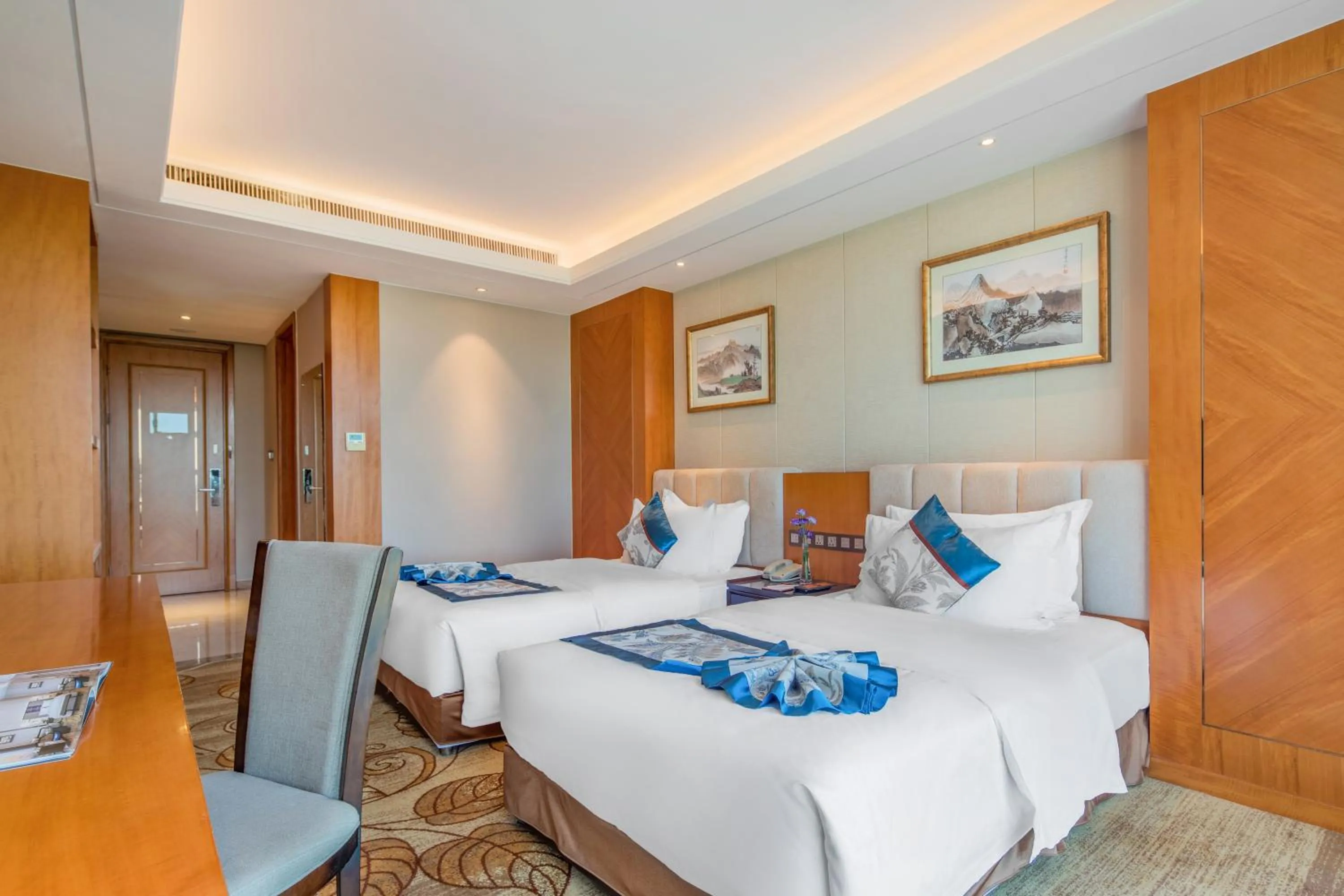 Bed in Metropolo Jinjiang Yongqing Daxing International Airport Hotel