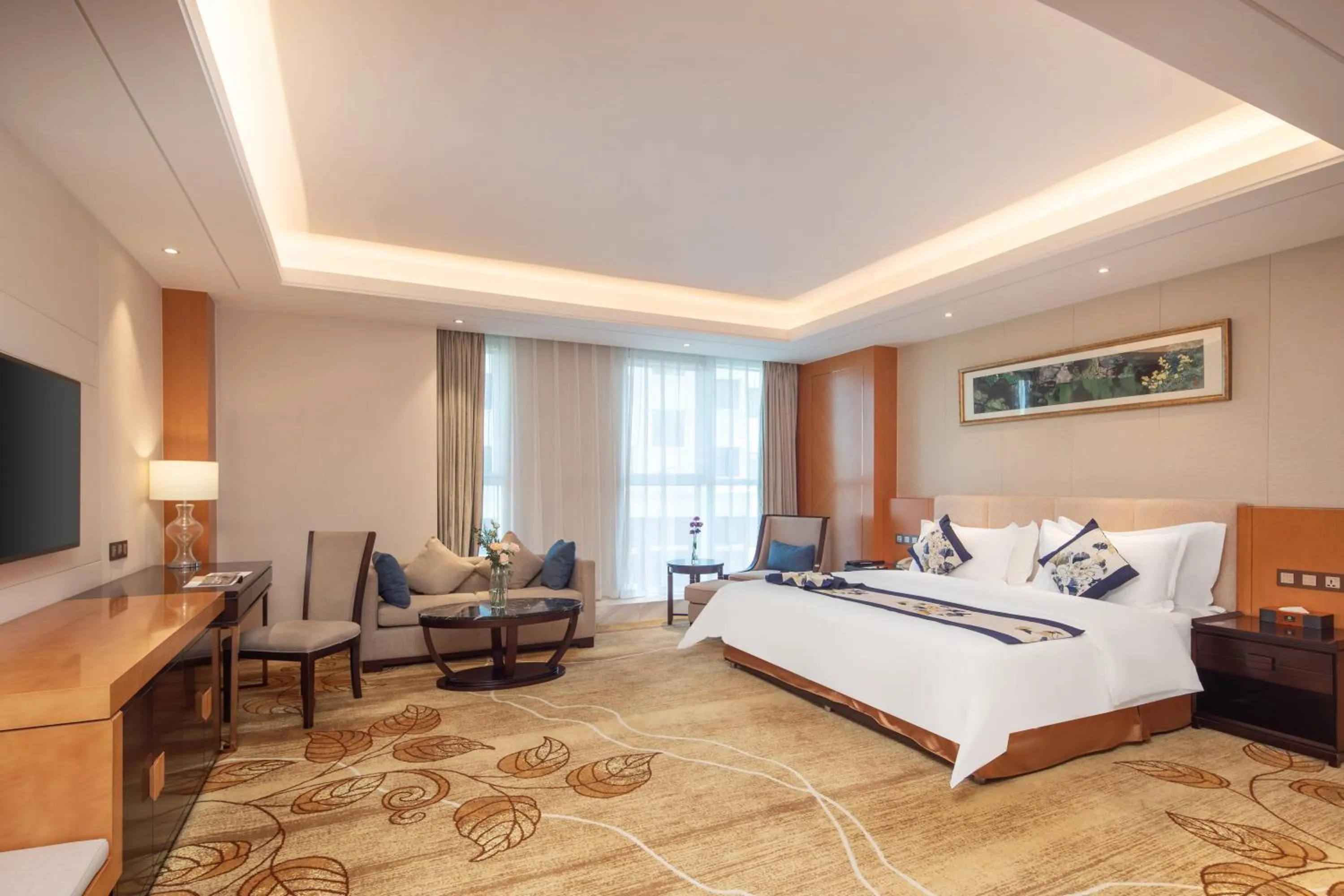 Bed in Metropolo Jinjiang Yongqing Daxing International Airport Hotel