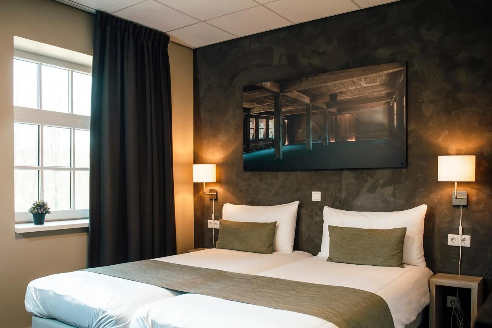 Bed in Hotel de Kastanjefabriek