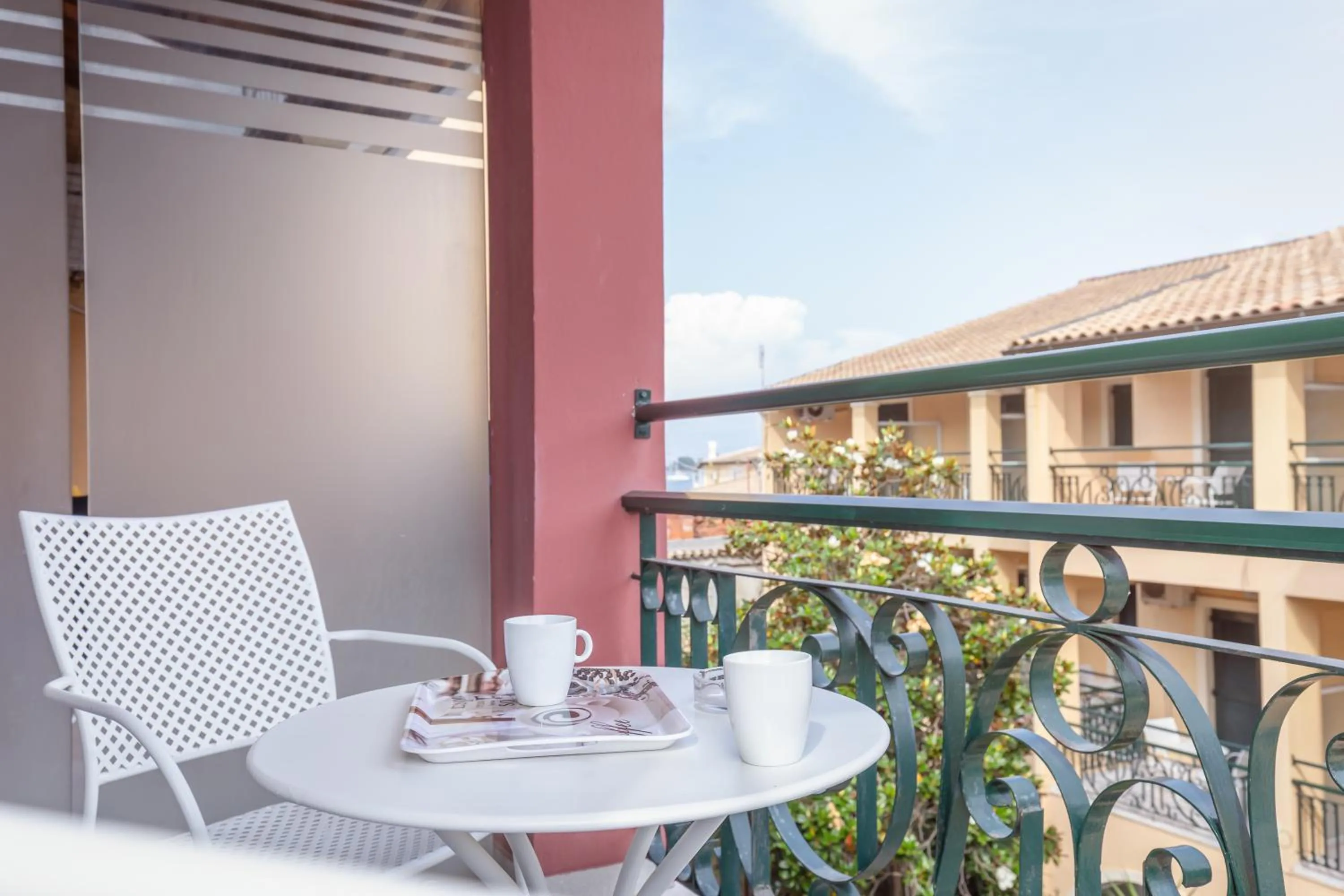 Balcony/Terrace in OPERA BLUE Hotel Gouvia Corfu