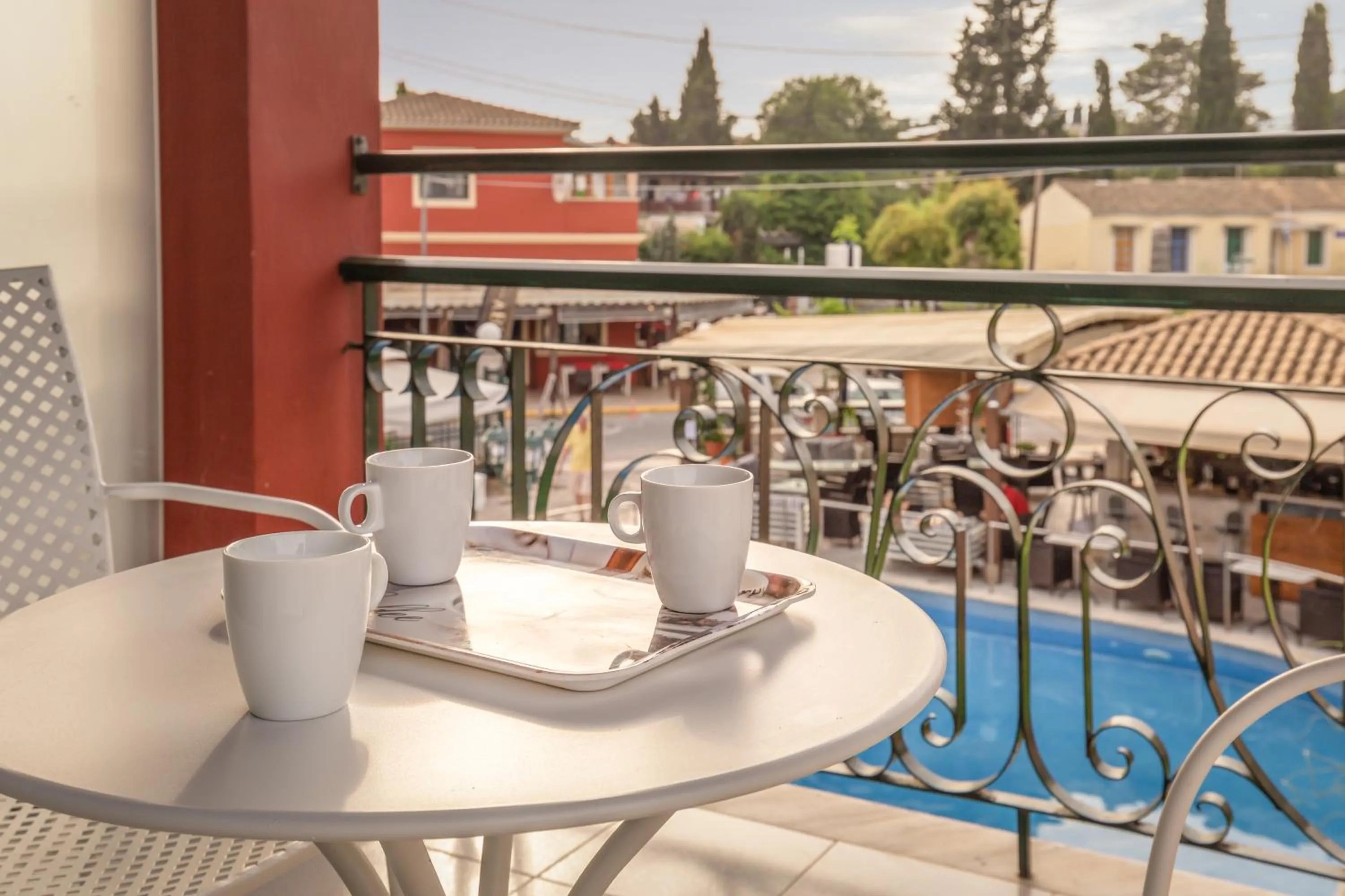 Balcony/Terrace in OPERA BLUE Hotel Gouvia Corfu