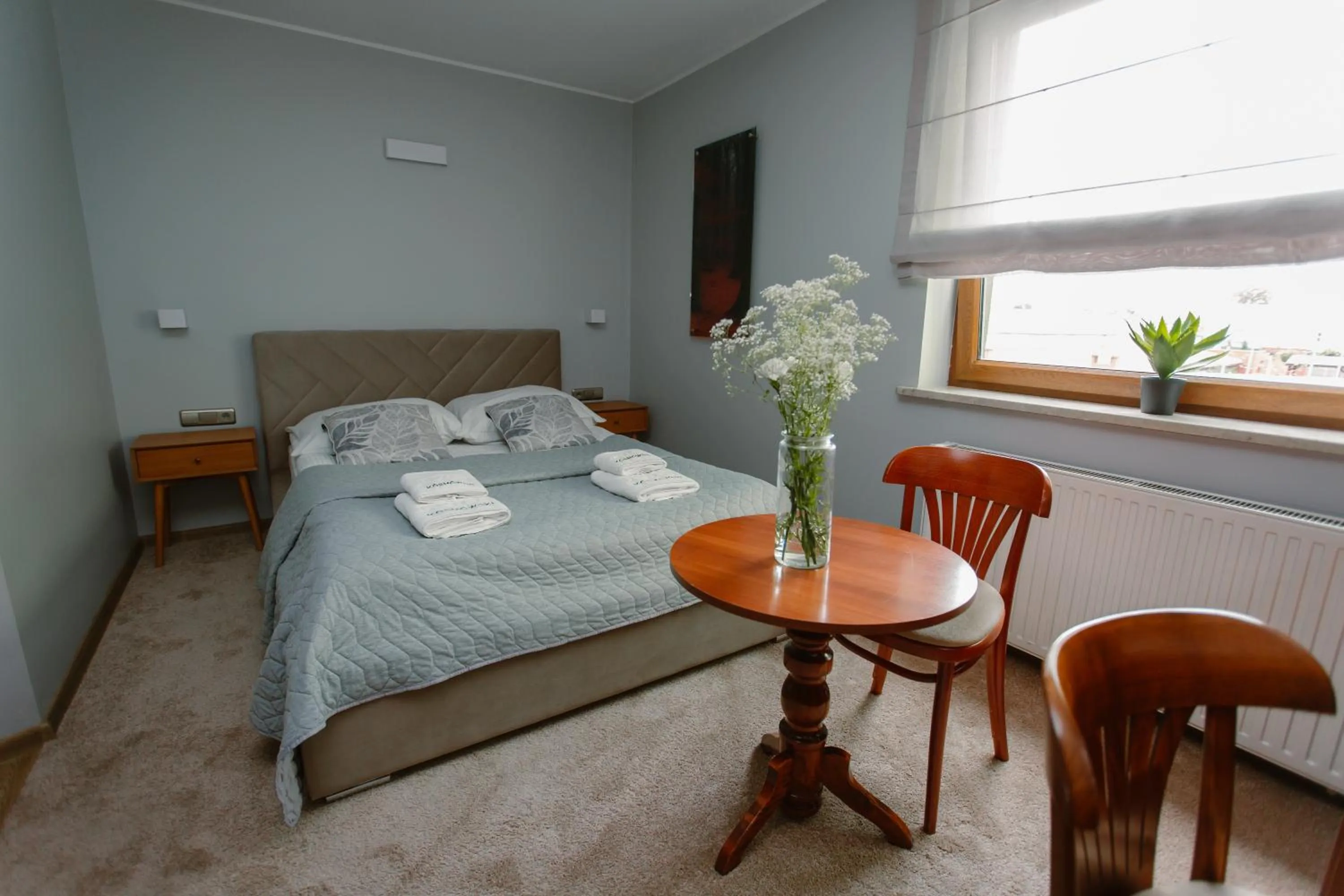 Bed in Hotel Kosmowski