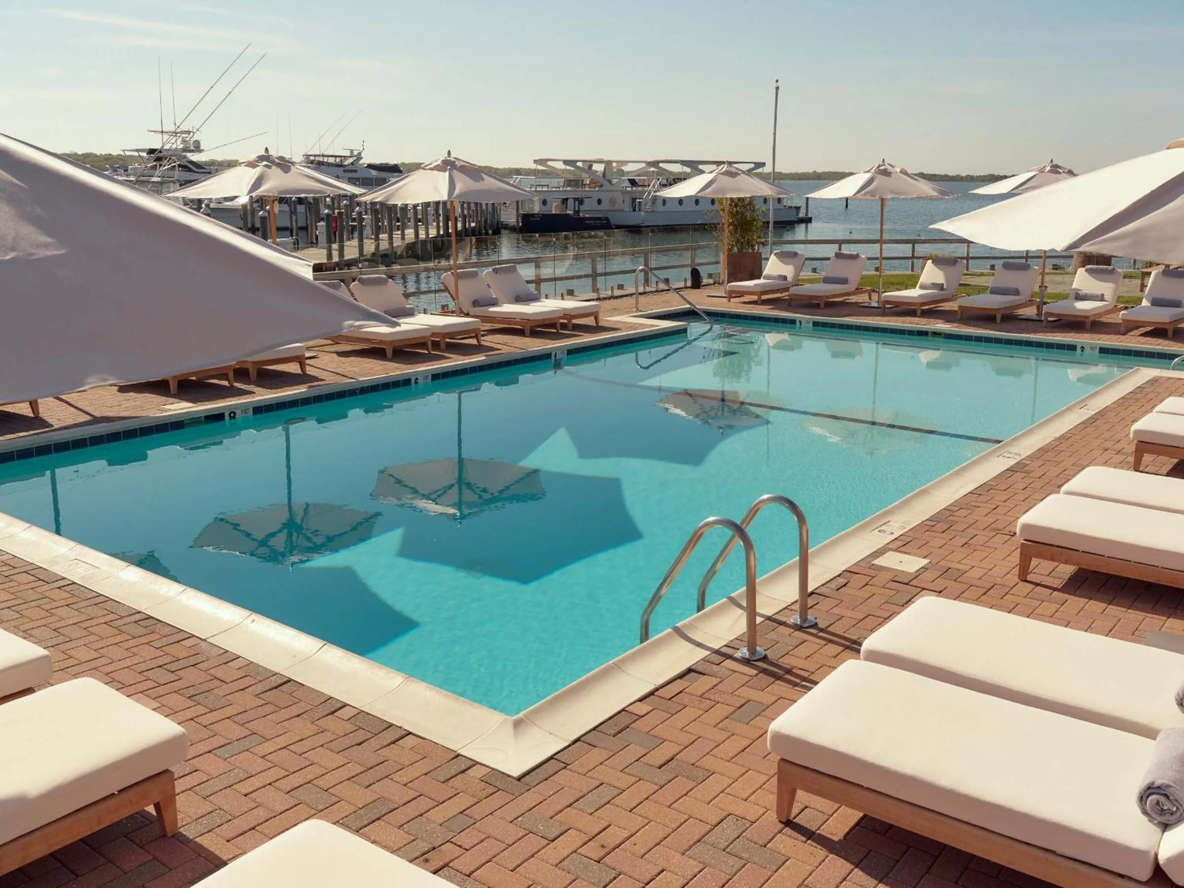Pool view in Montauk Yacht Club