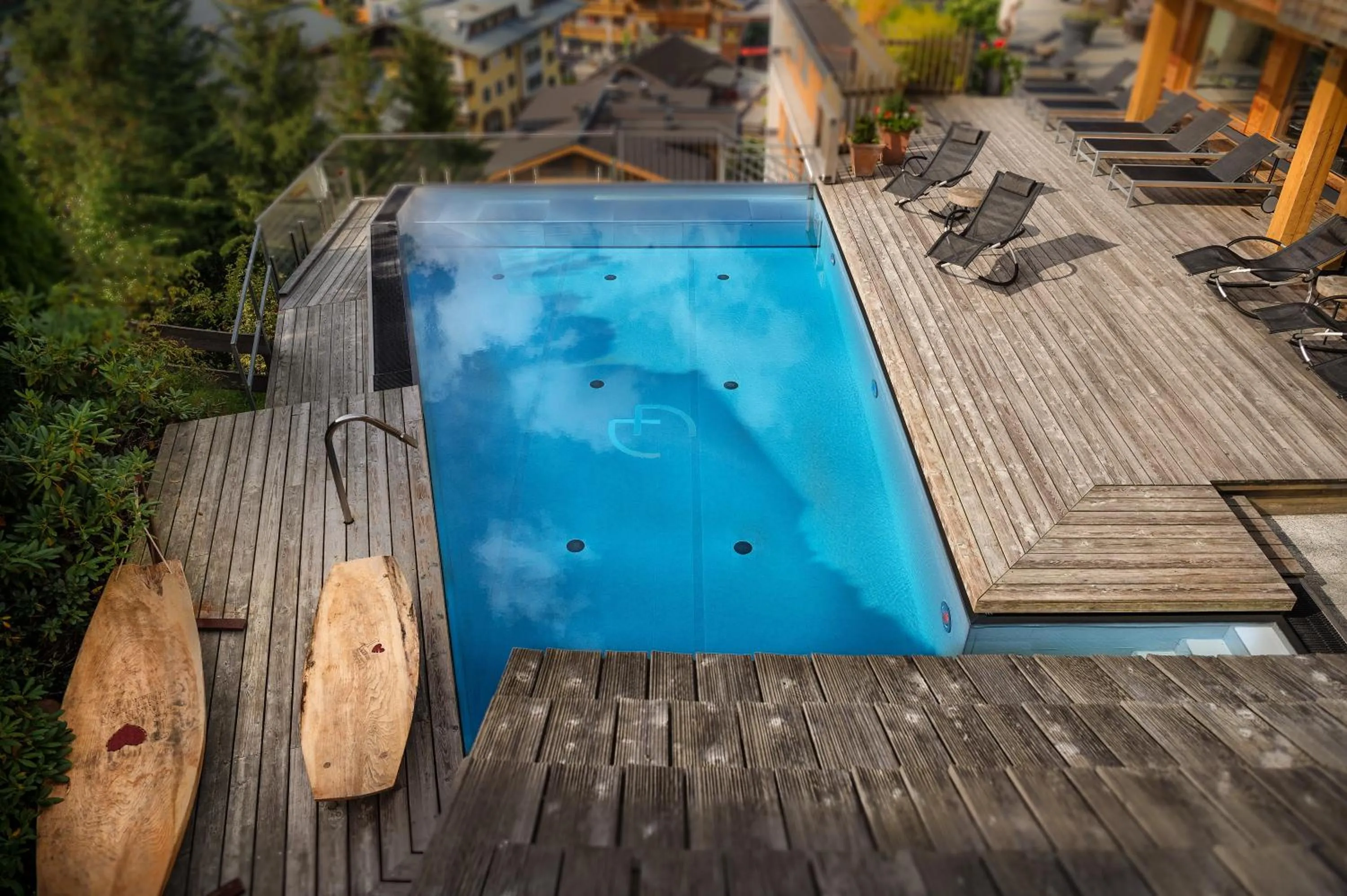 Pool view in Alpin Juwel - Bio und Lifestylehotel
