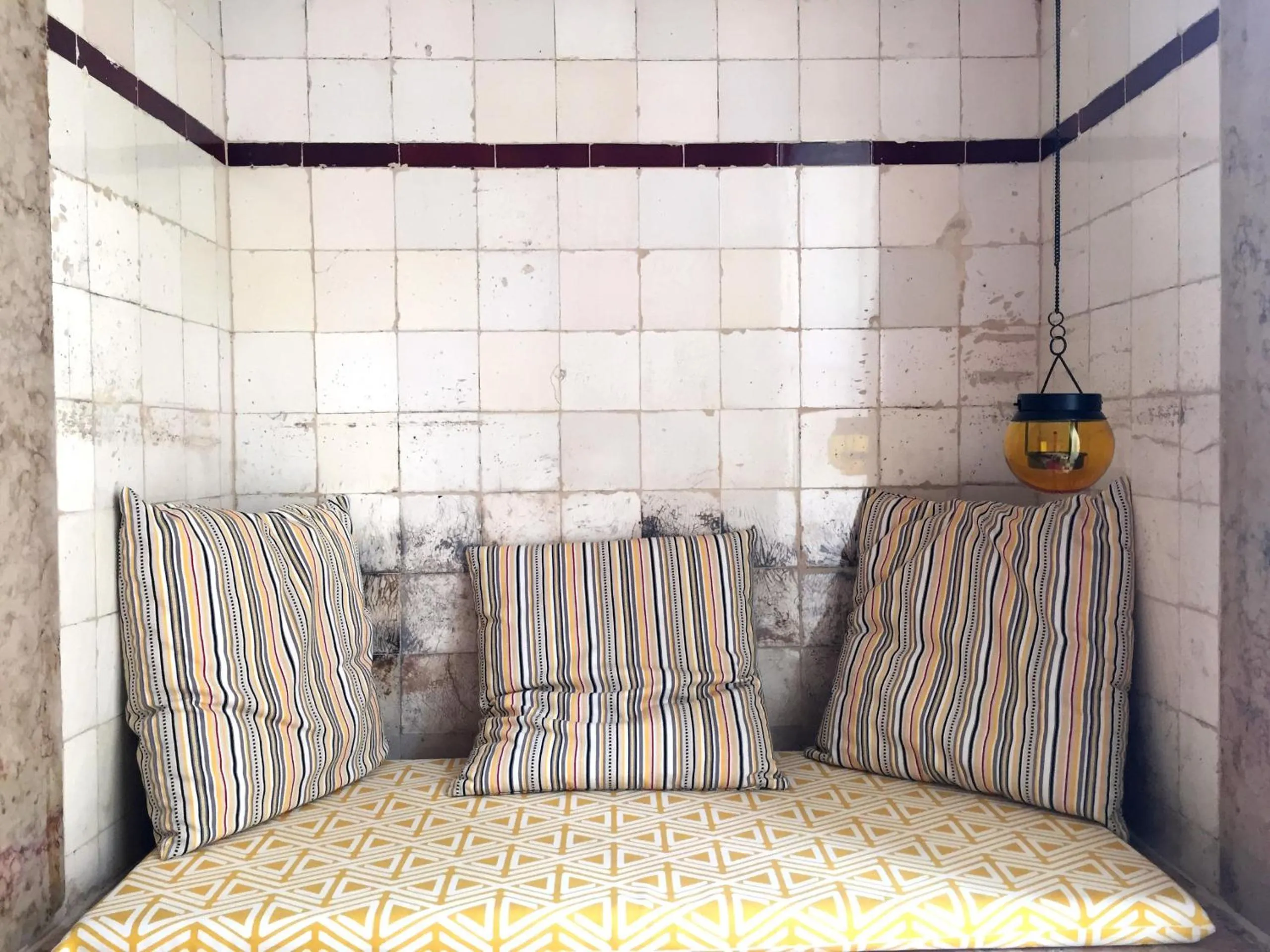 Seating area in The Color Hostel