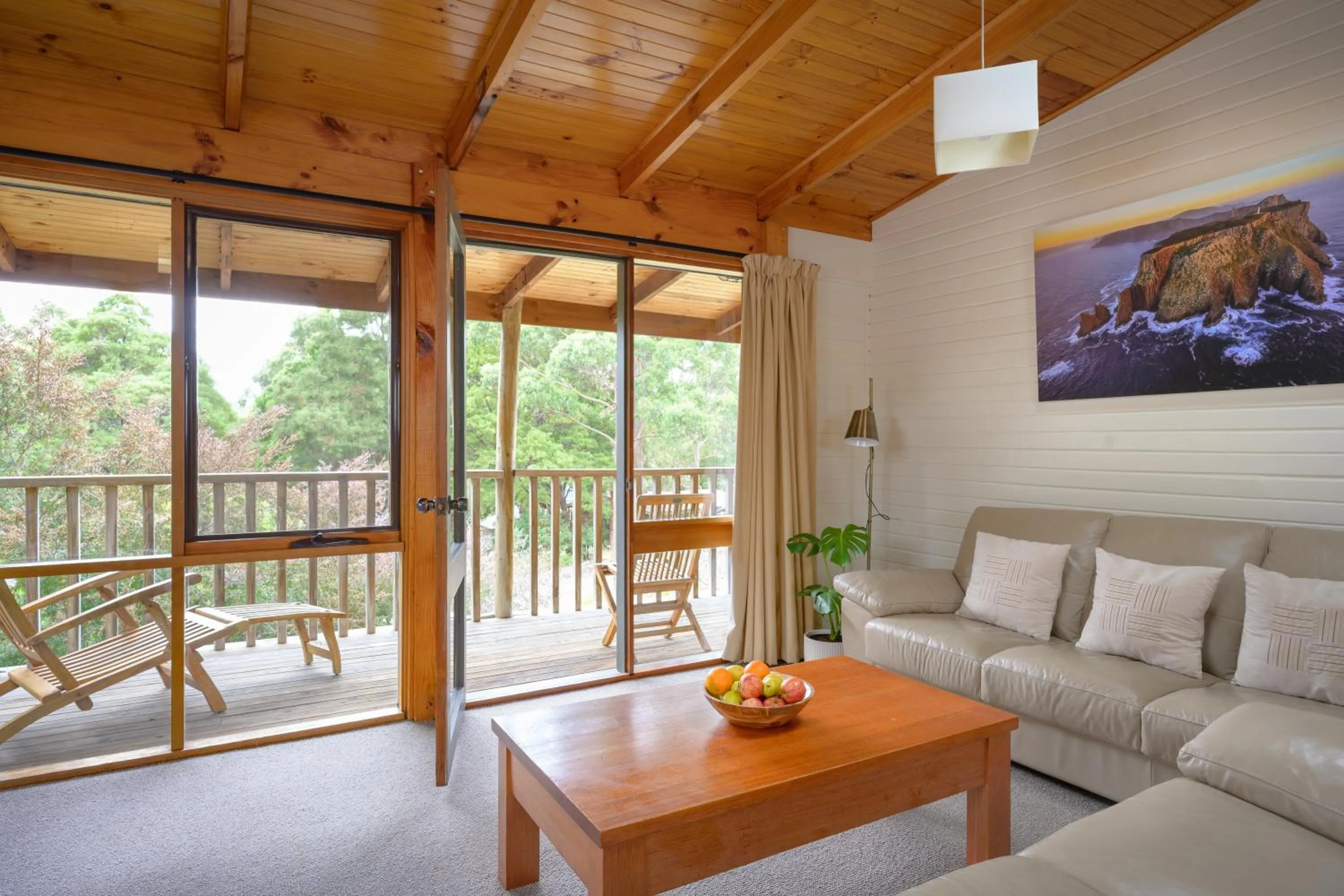 Living room in Stewarts Bay Lodge