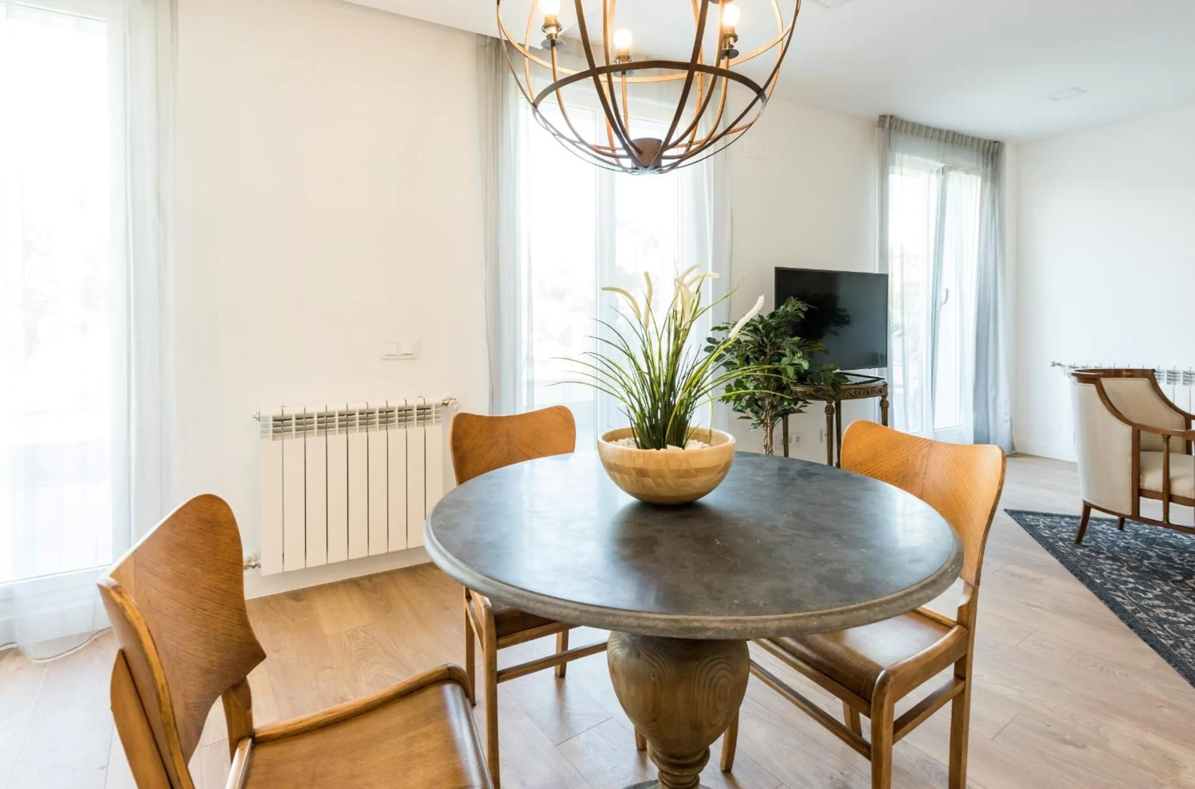 Seating area in Plaza de España Skyline