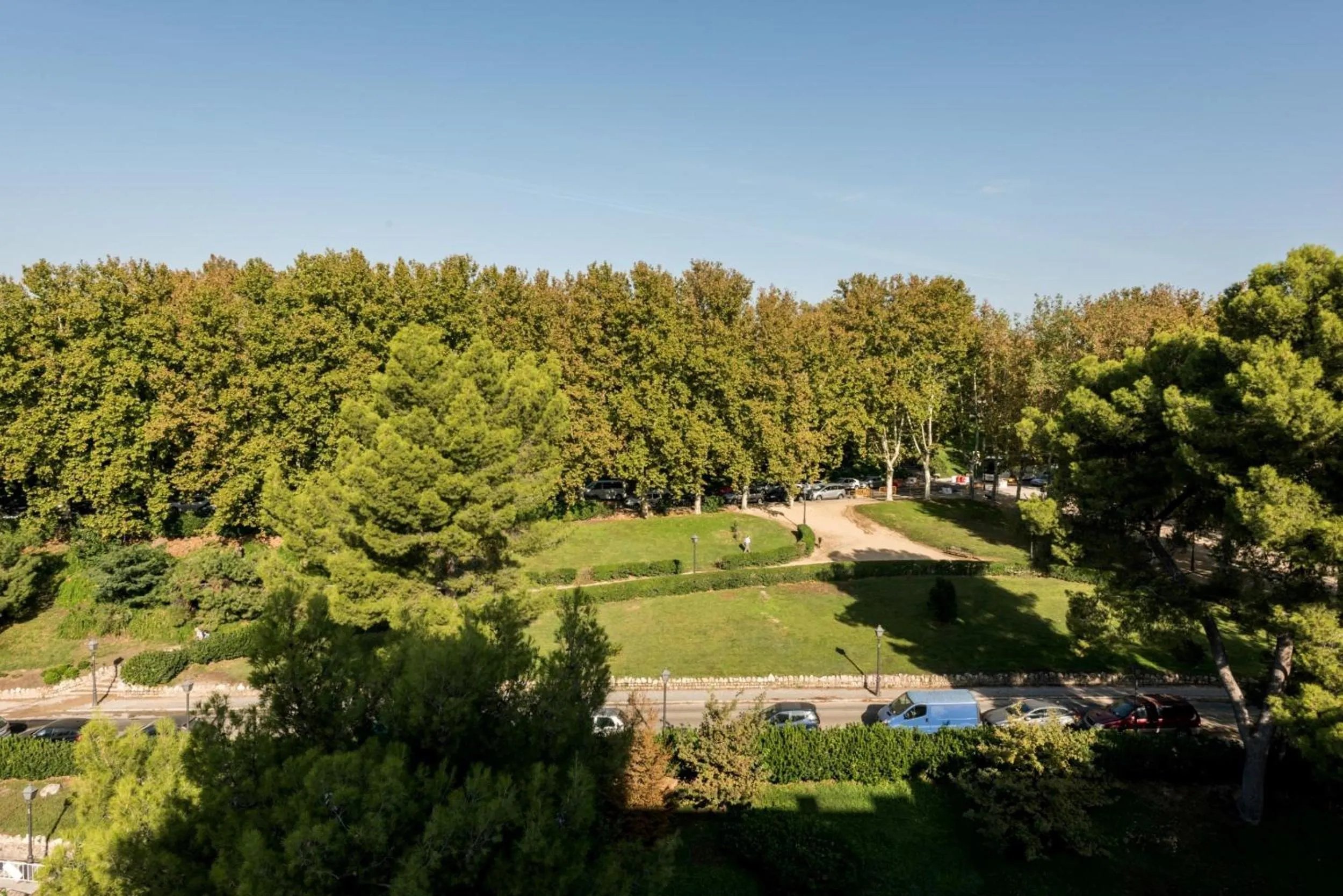 Bird's eye view in Plaza de España Skyline