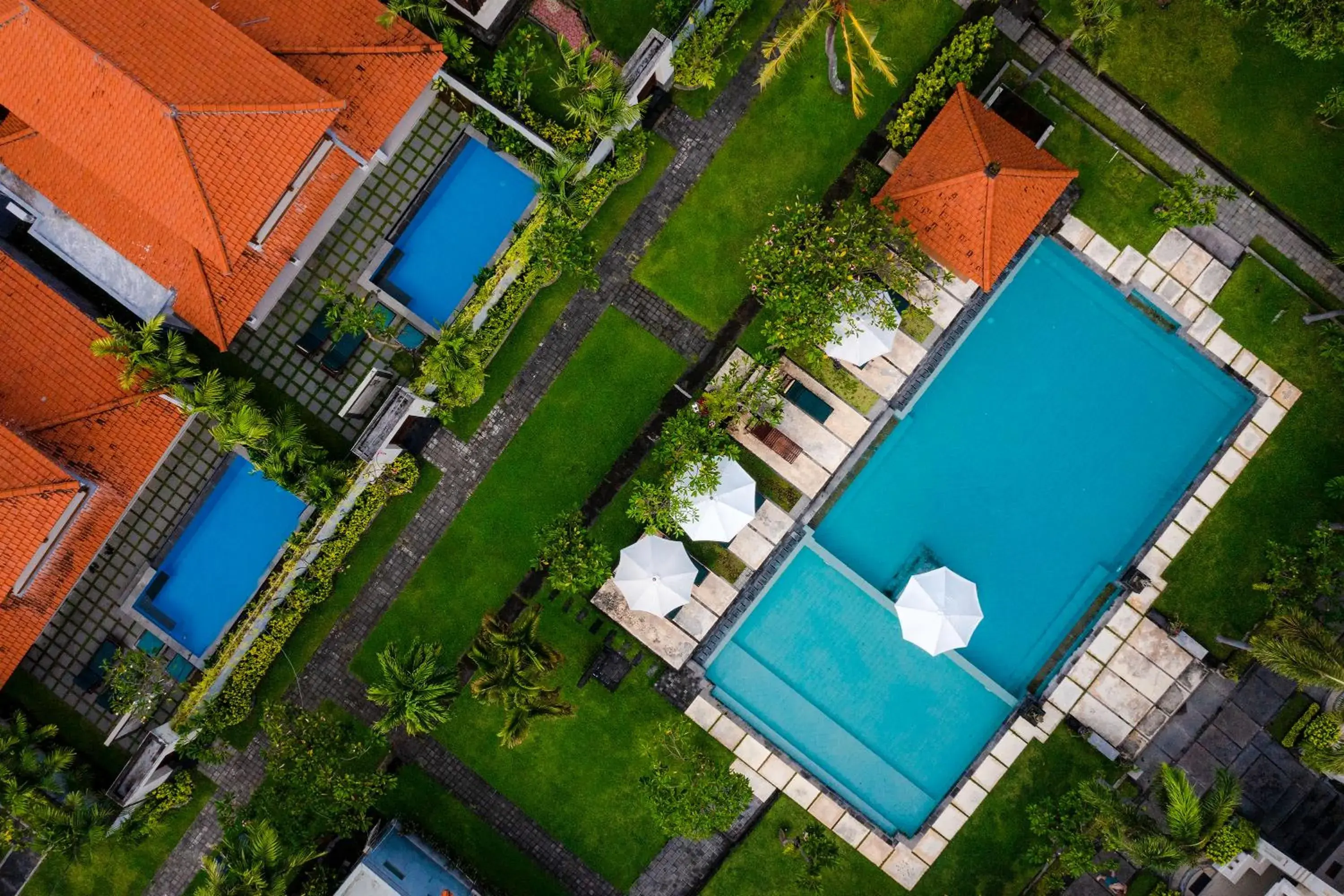 Bird's eye view, Pool View in Kusuma Resort Seminyak