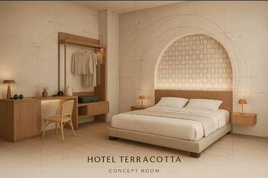 Bedroom, Bed in Beach Hotel Terracotta