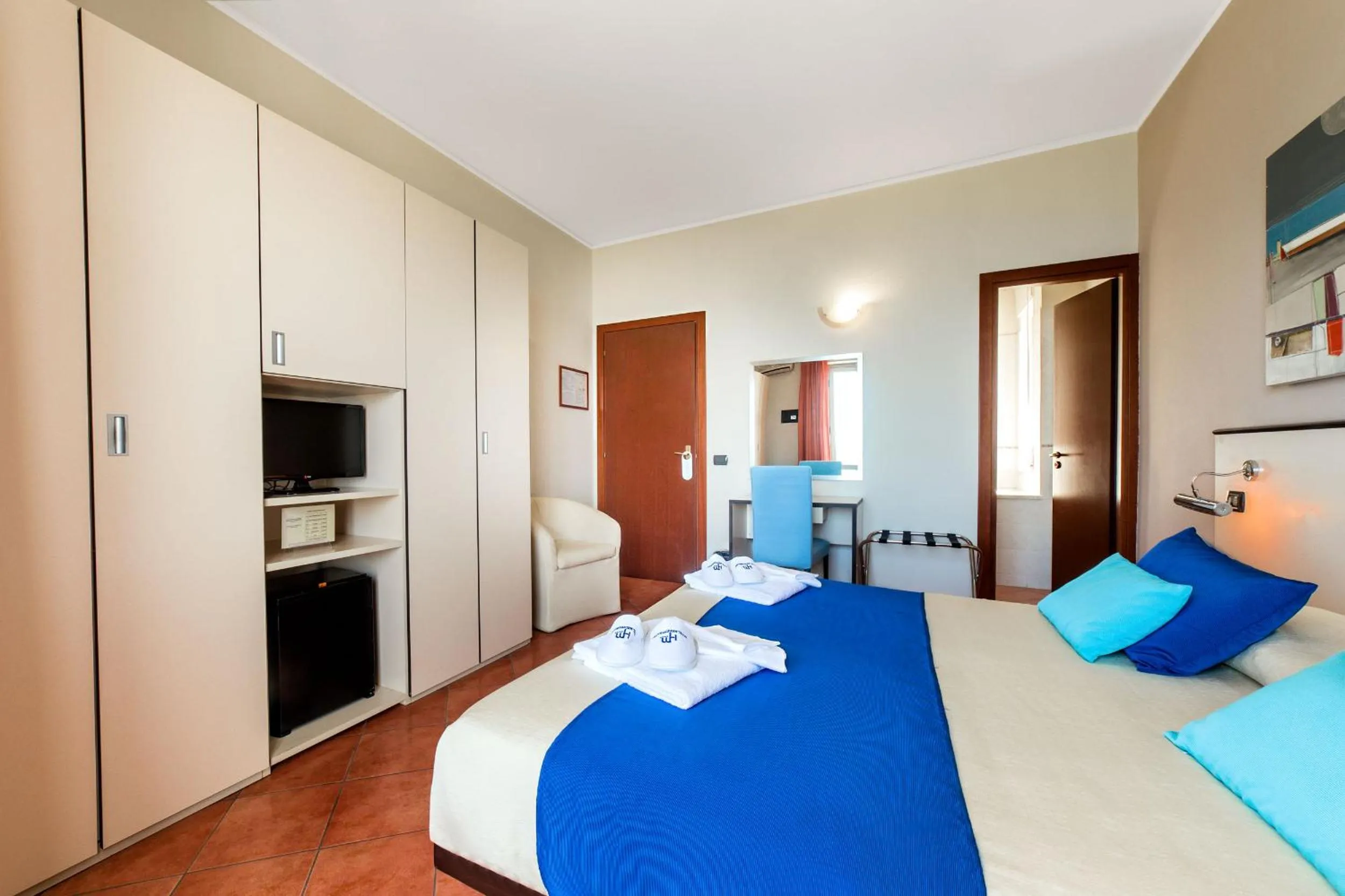 Bed in Hotel Mediterraneo Sapri