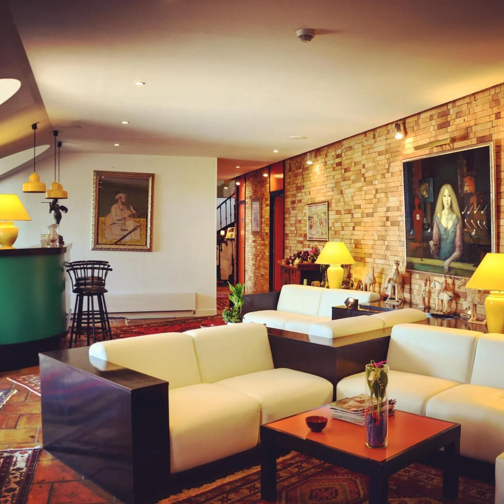 Lobby or reception in Hotel des Mimosas