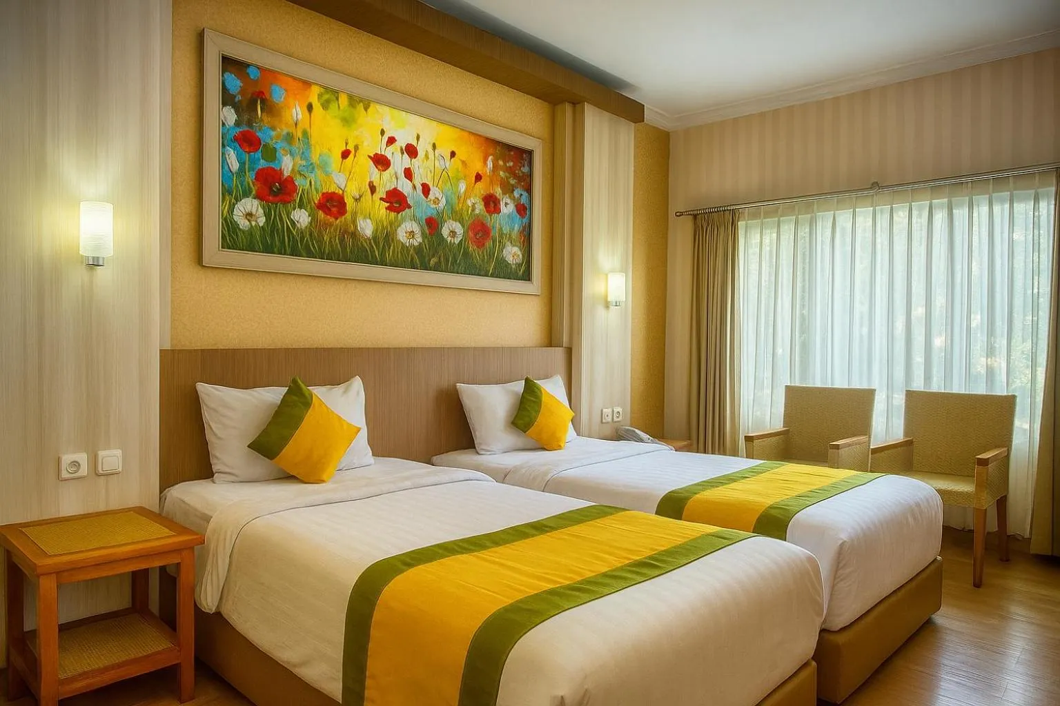 Bedroom, Bed in Puri Saron Denpasar Hotel