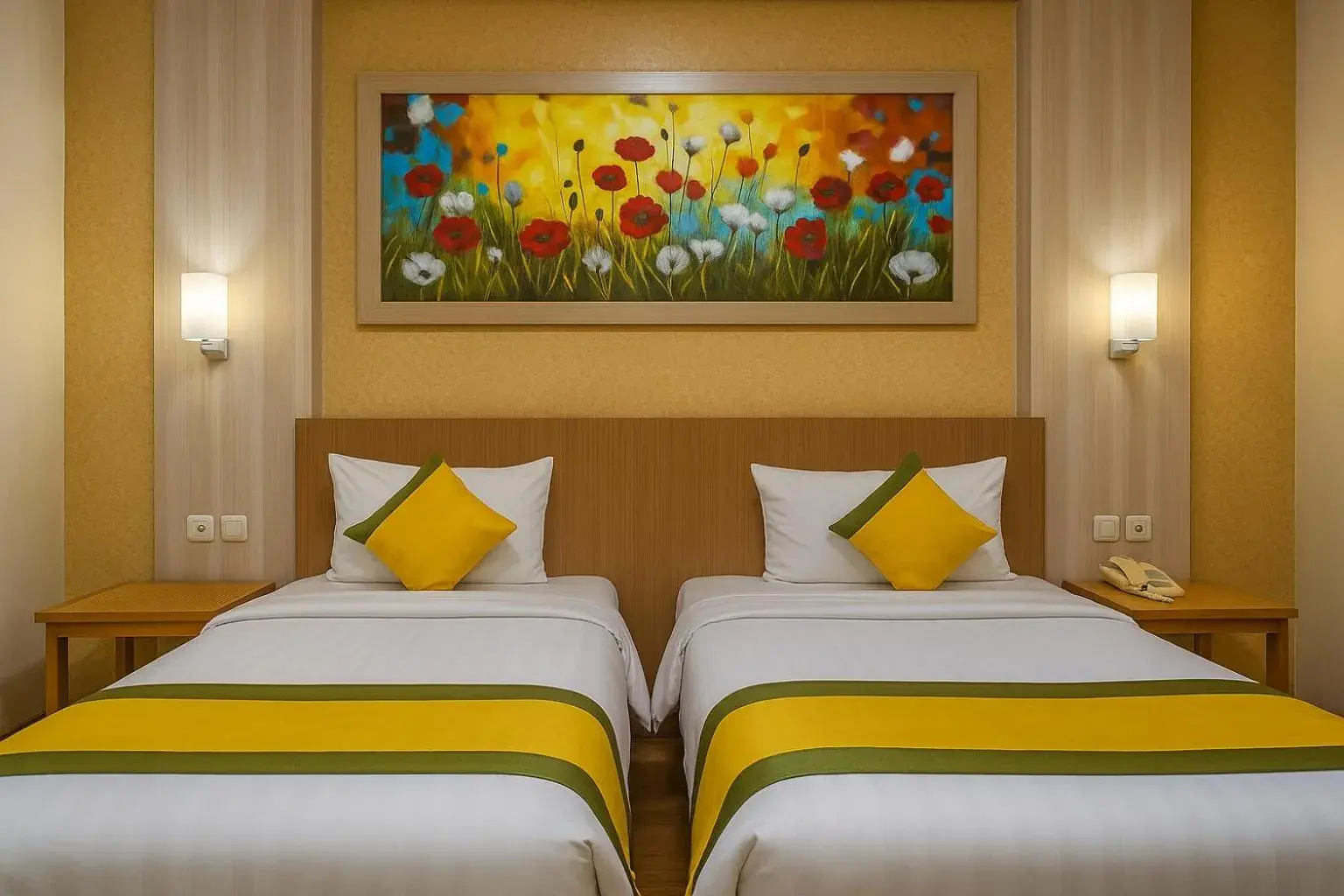 Bedroom, Bed in Puri Saron Denpasar Hotel Bedroom, Bed in Puri Saron Denpasar Hotel