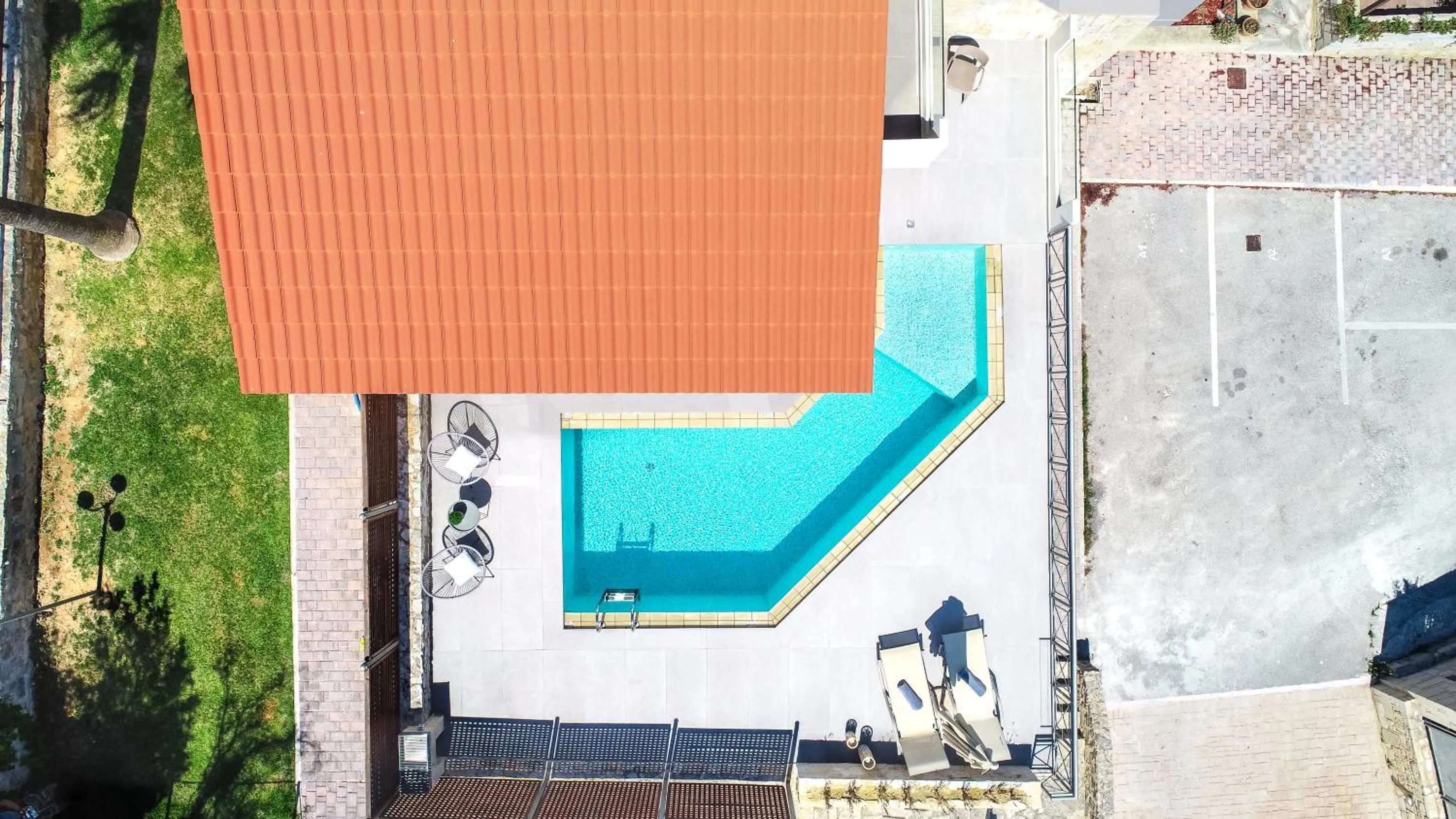Bird's eye view in Lofos Village Chania