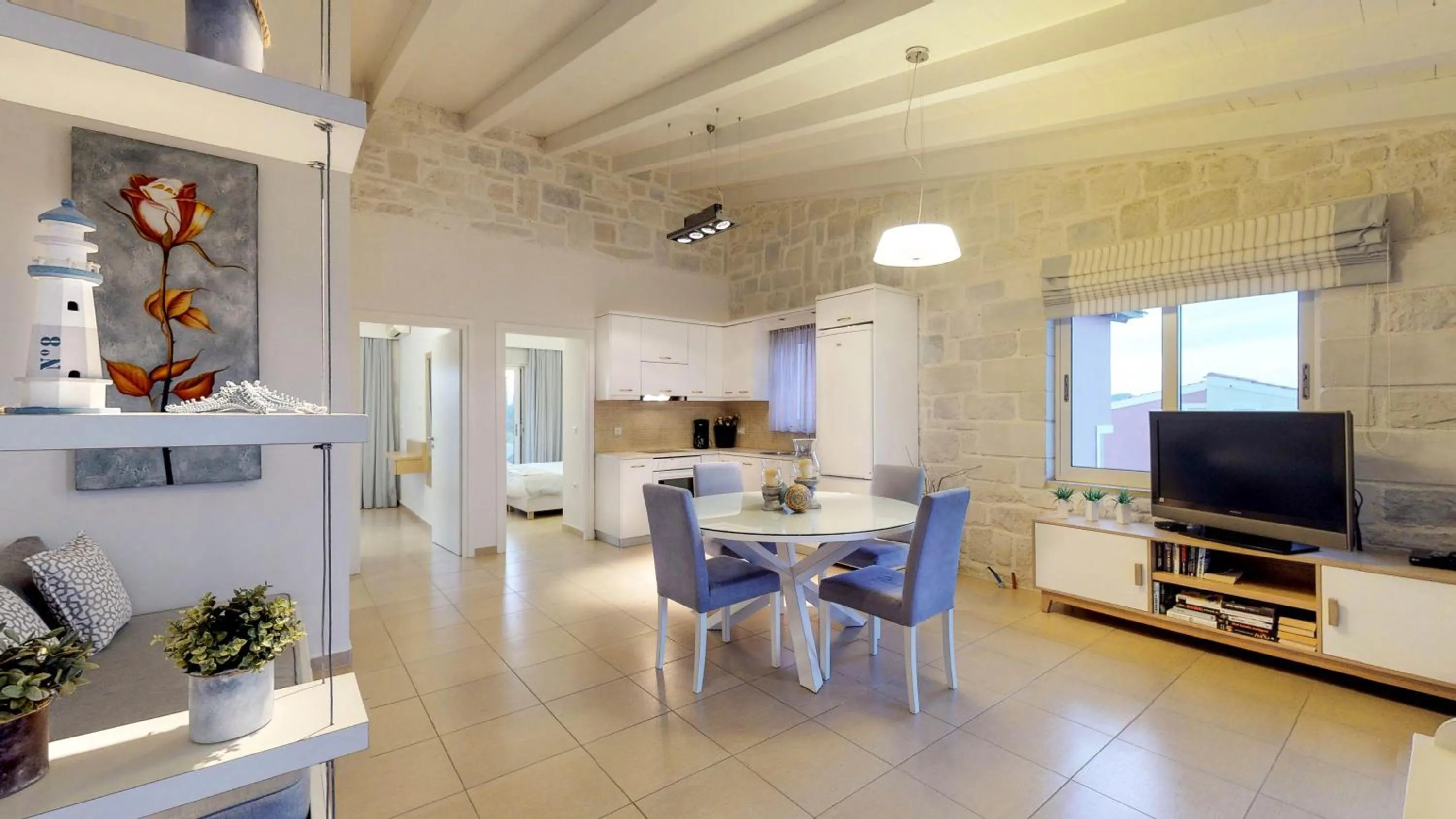 Living room in Lofos Village Chania