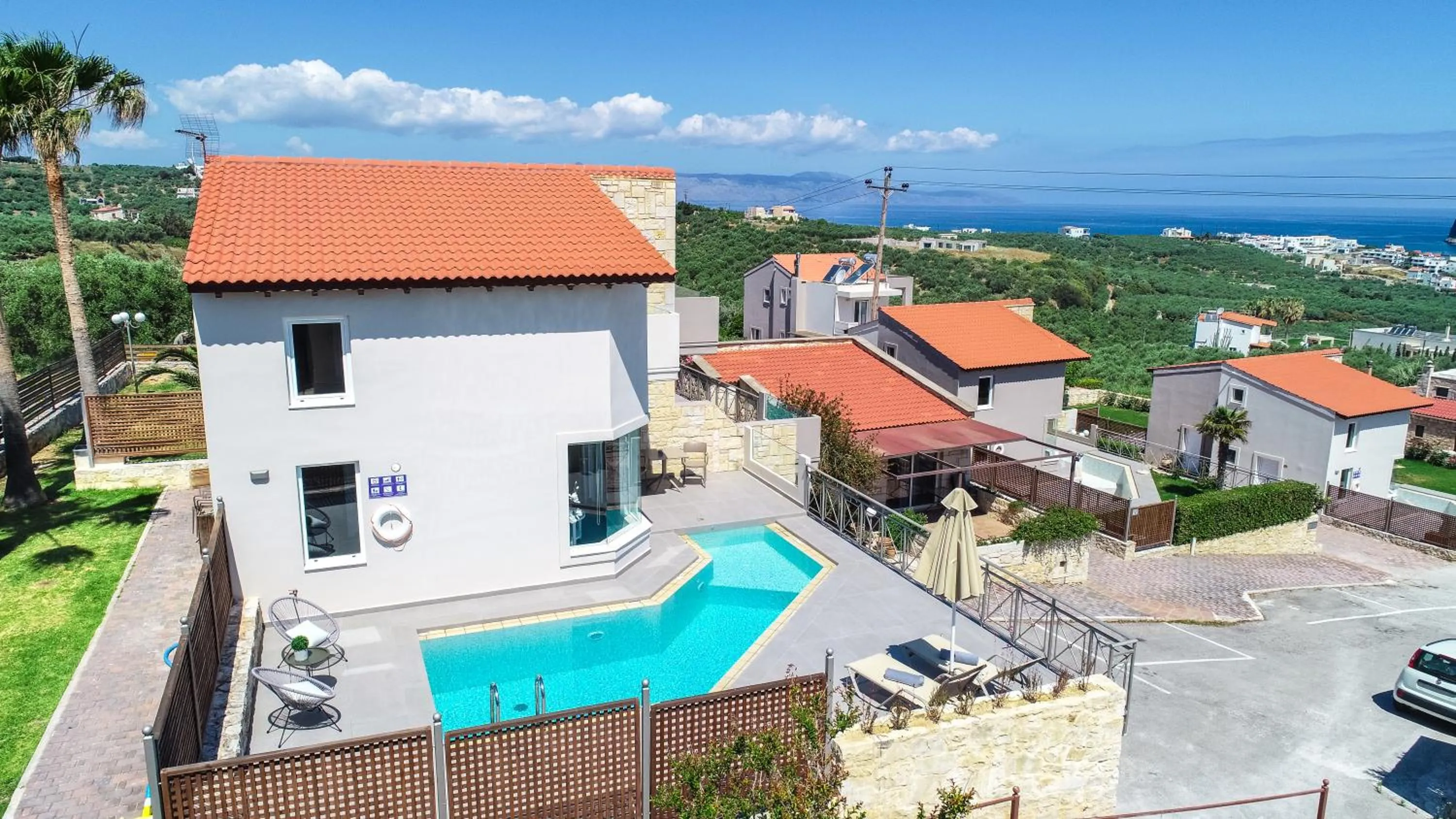 Bird's eye view in Lofos Village Chania