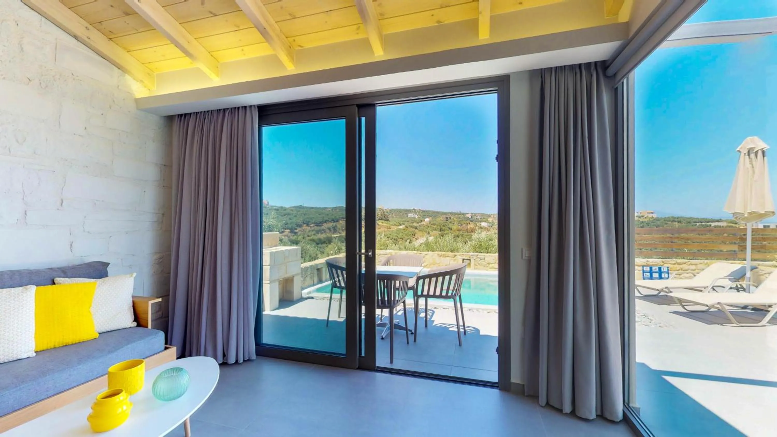 Living room in Lofos Village Chania
