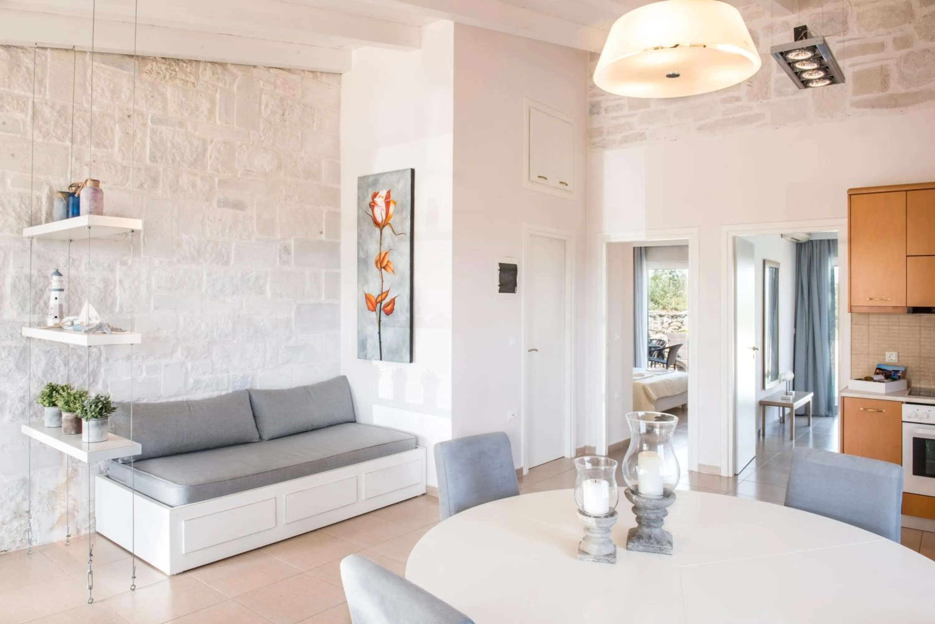 Seating area in Lofos Village Chania