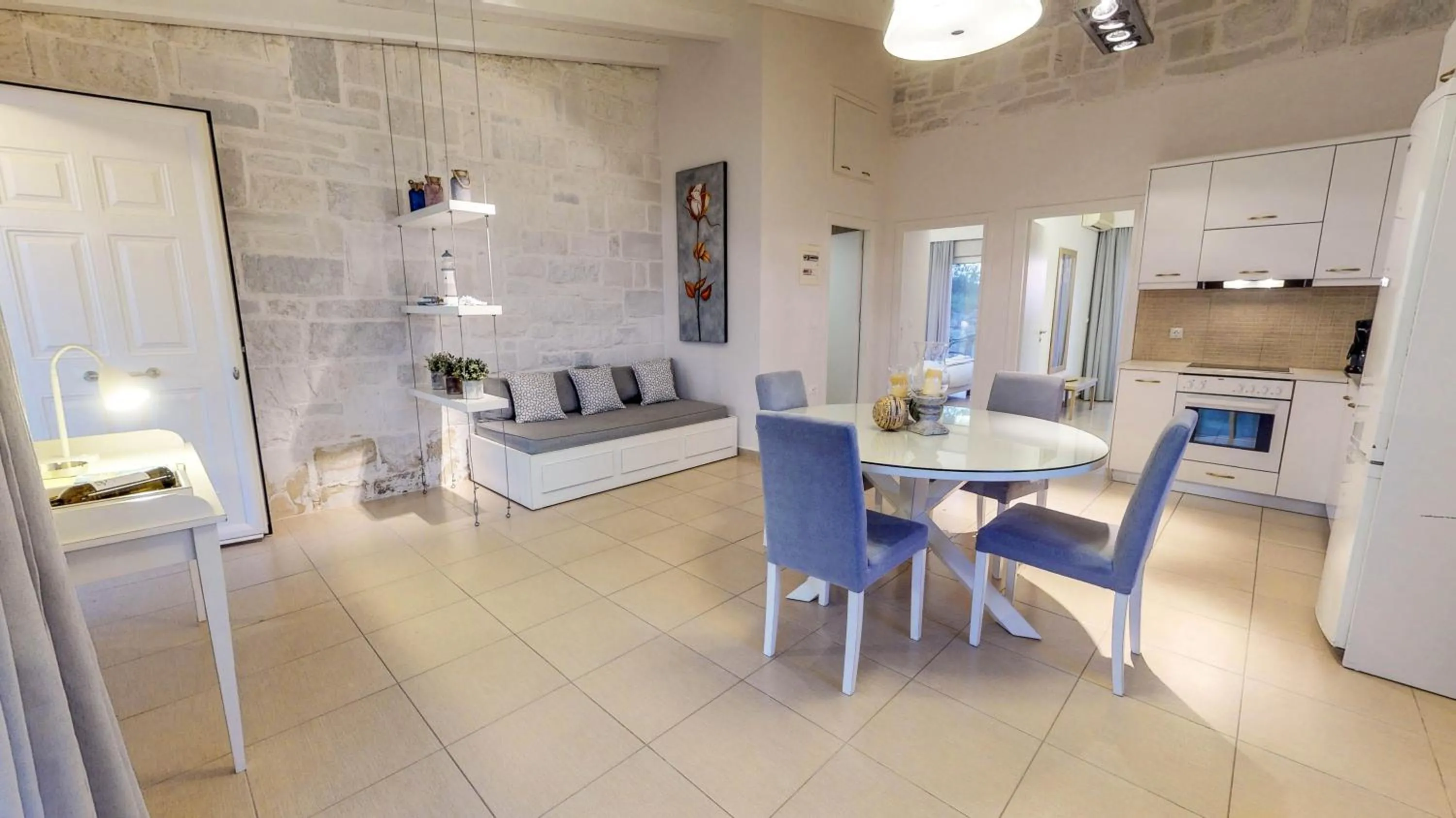 Dining area in Lofos Village Chania