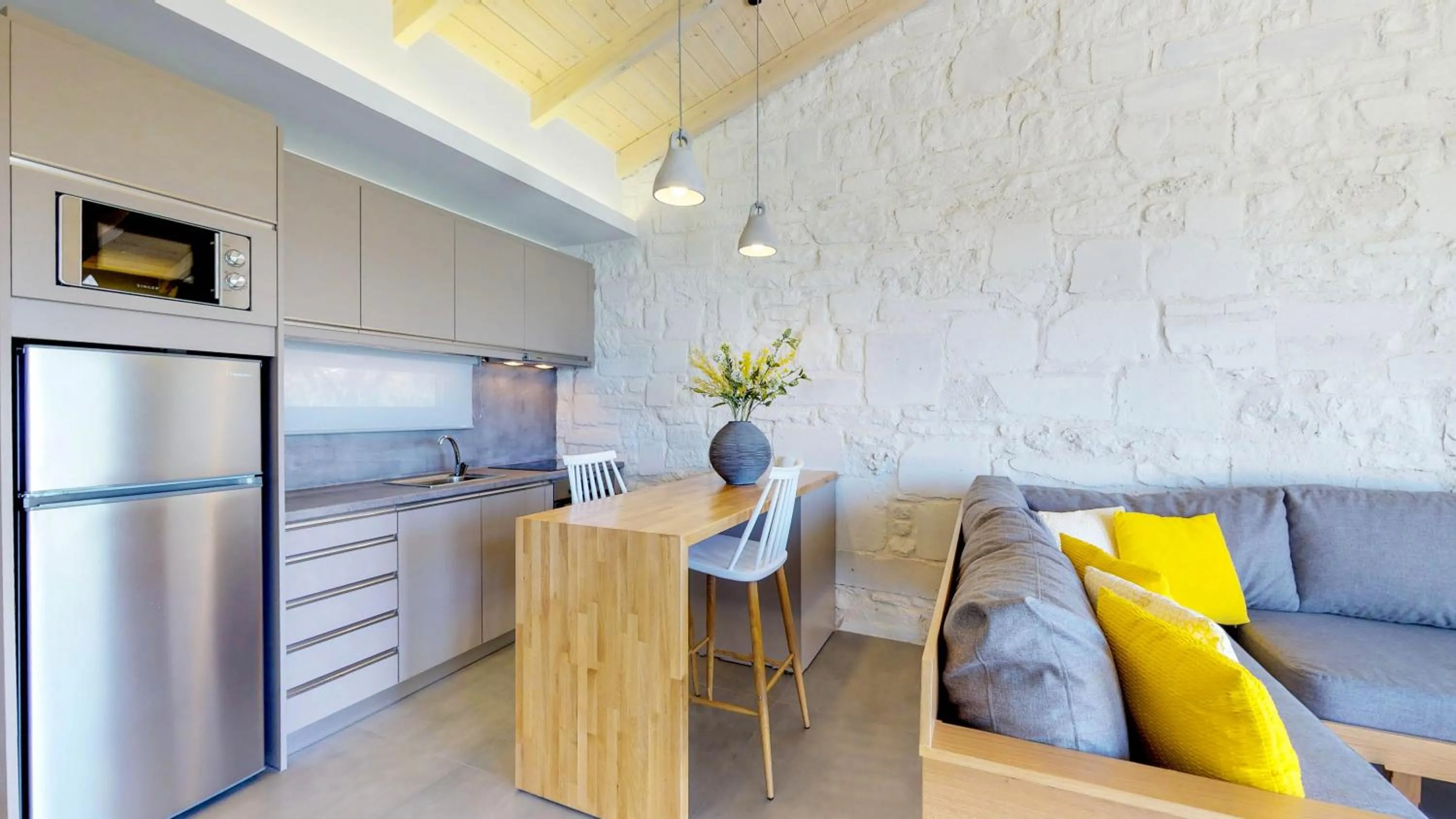 Kitchen or kitchenette in Lofos Village Chania