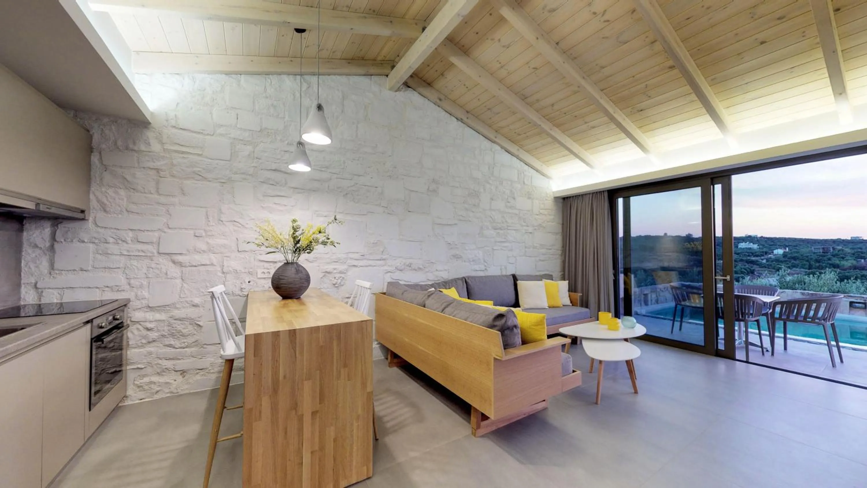 Living room in Lofos Village Chania