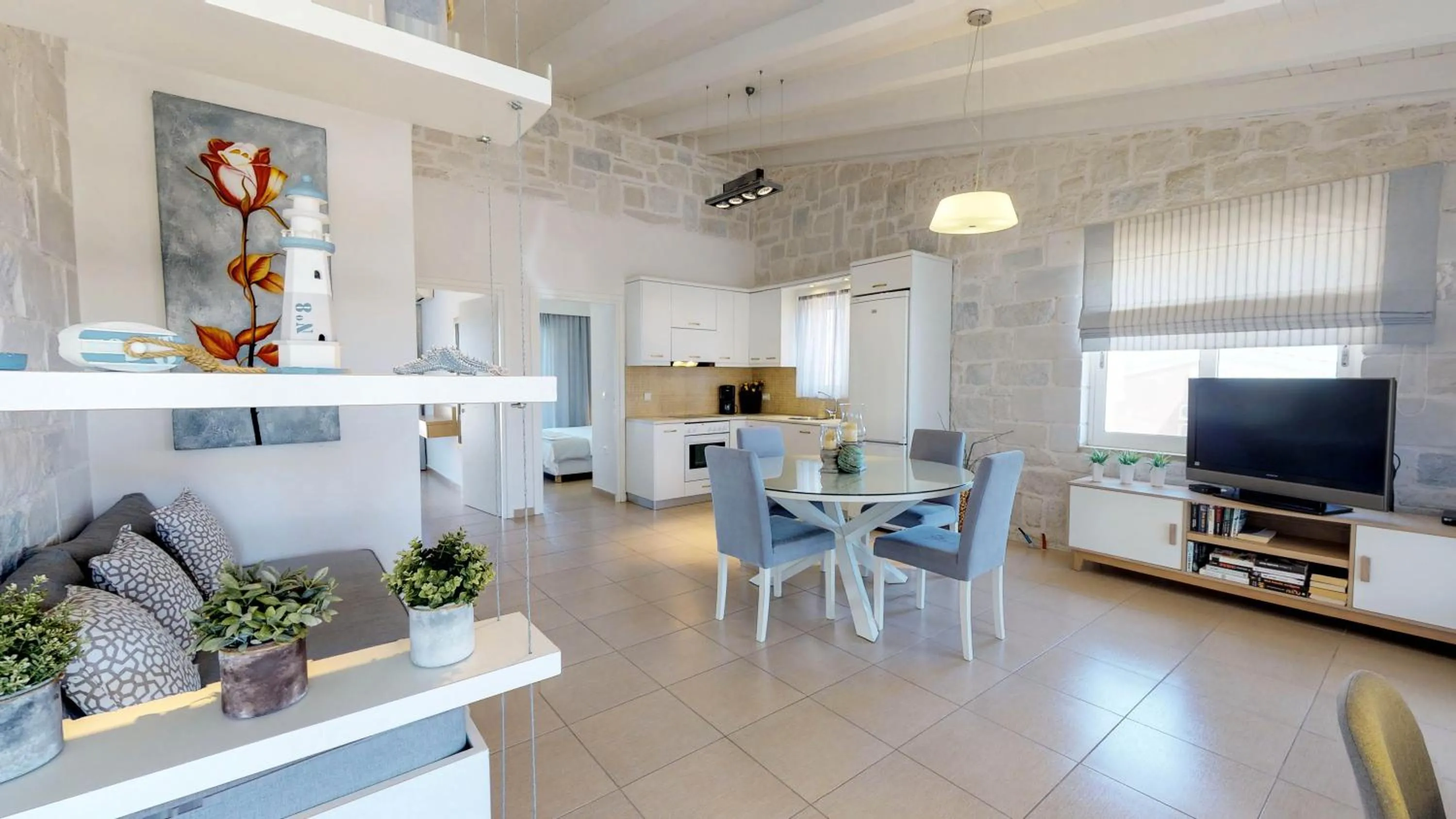 Living room in Lofos Village Chania