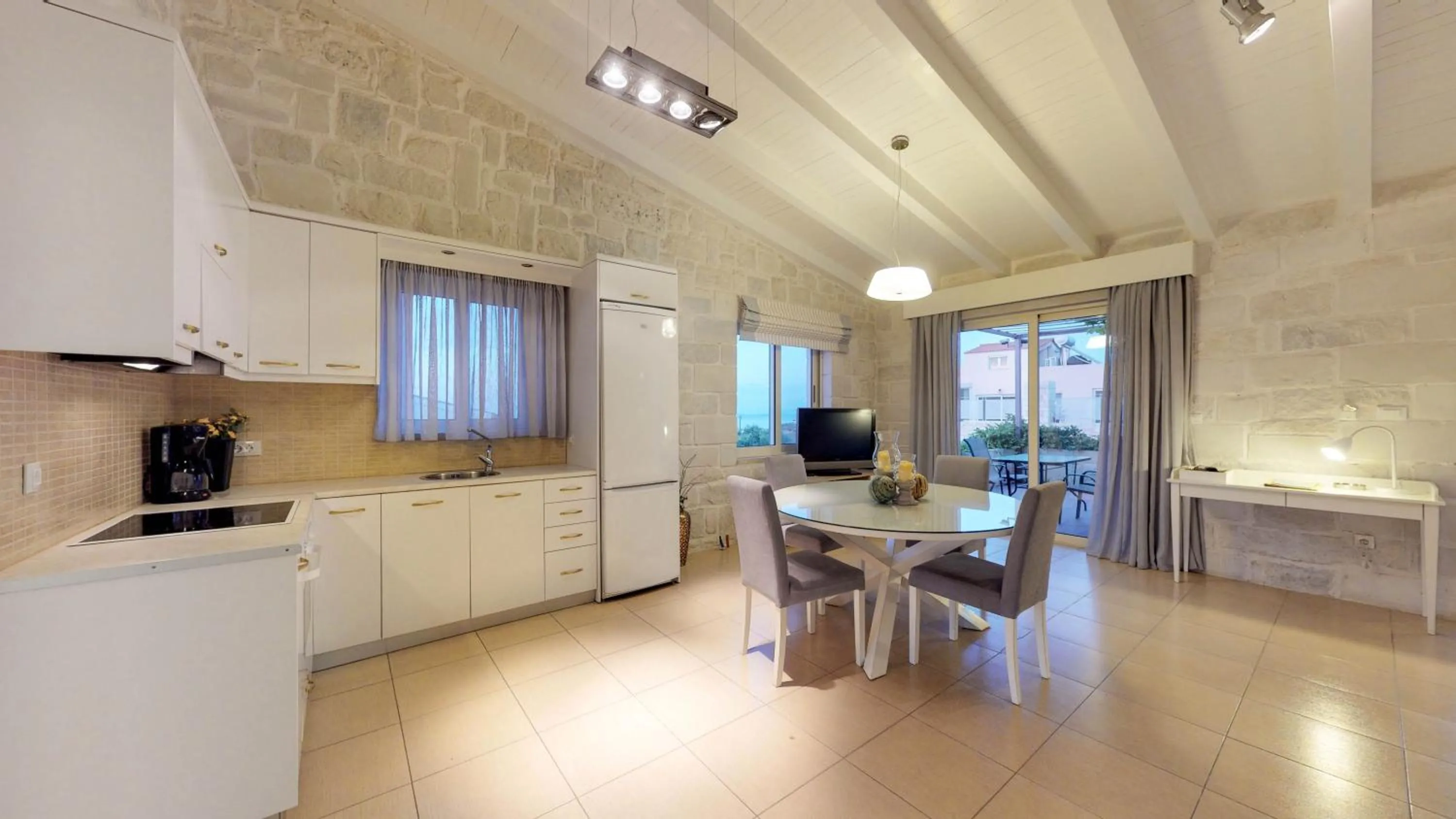 Kitchen or kitchenette in Lofos Village Chania