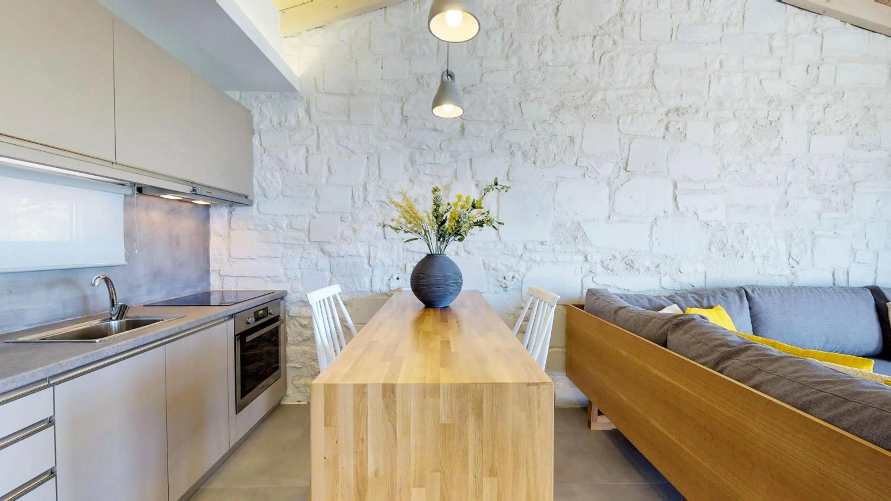 Kitchen or kitchenette in Lofos Village Chania
